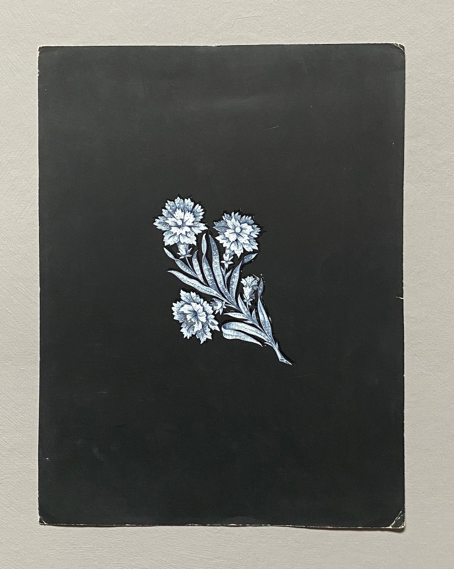 An Original Antique Hand Painted Design For a Brooch. Marked ‘Eflebore’, New York’. Circa 1920s. Size: 23.5 x 31 cms.