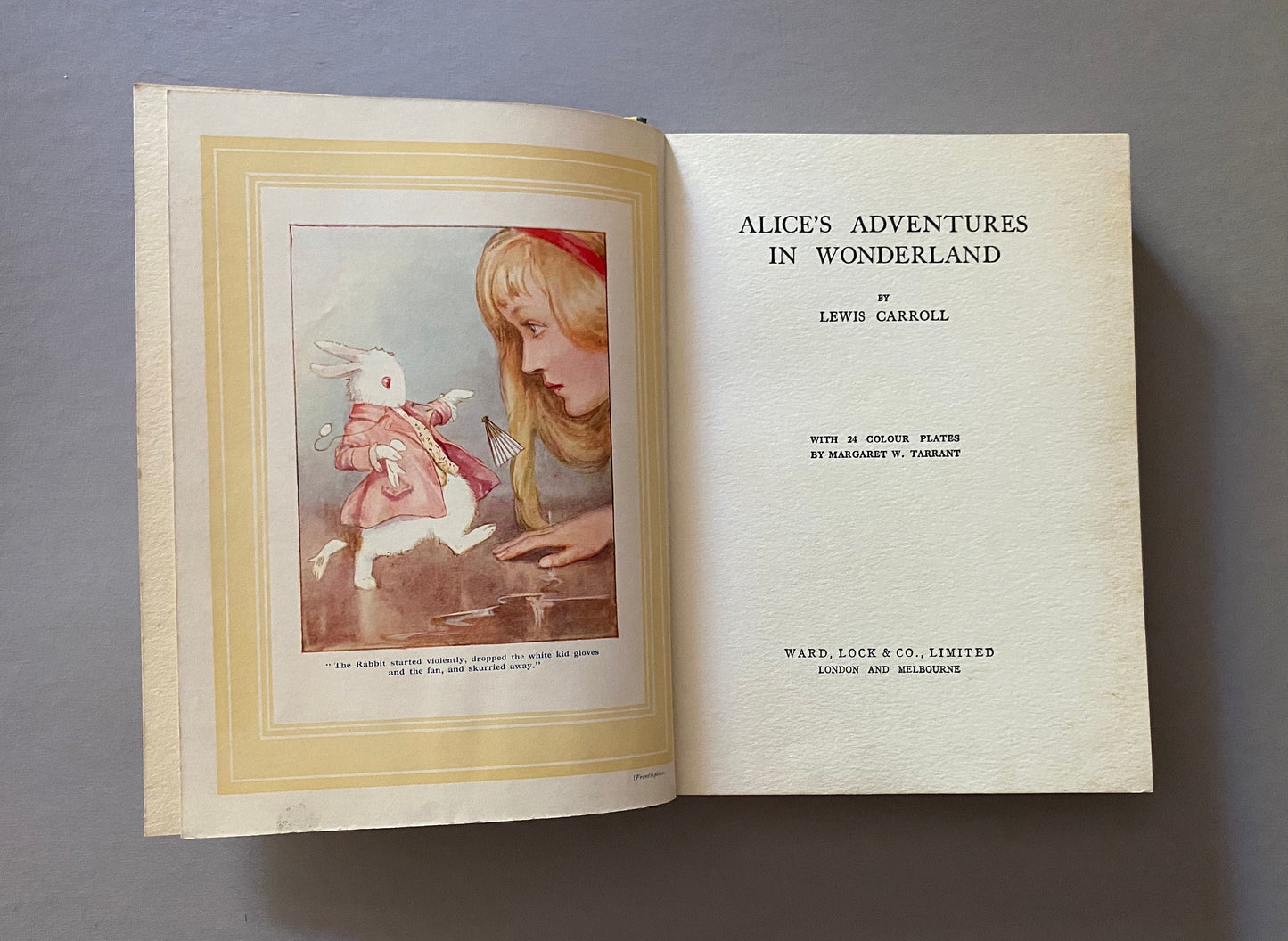 Alice’s Adventures in Wonderland. By Lewis Carroll. With 24 Colour Plates by Margaret W. Tarrant. Ward, Lock & Co. Published in the 1920s.