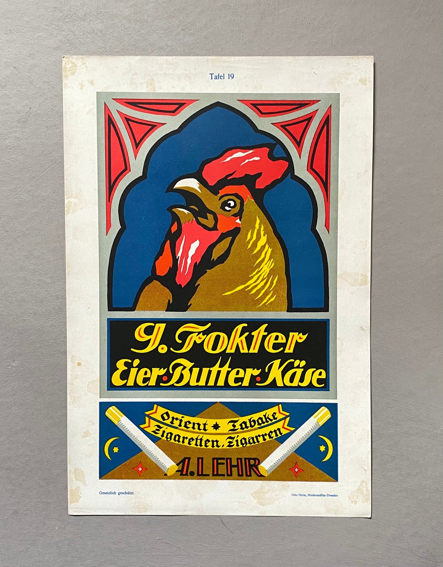Neue Moderne Firmenshilder. Modern Trademarks. 64 Chromolithographic Plates. German. Published by Karl Lüth. 1909. Size: 35.8x 254 cms.