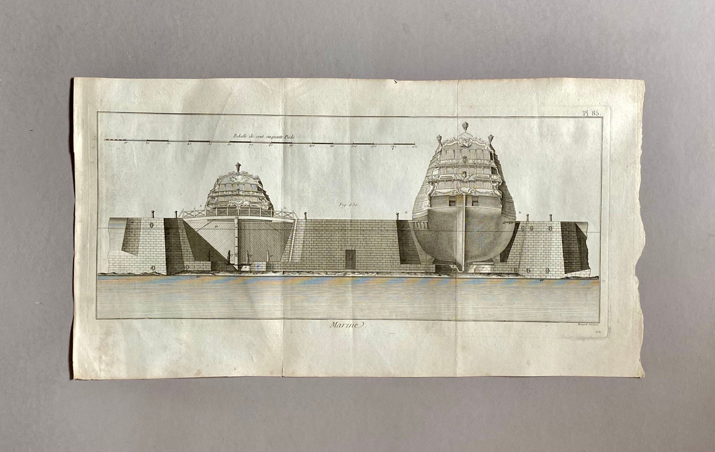 Marine. Ships and Sailing. A Quantity of 102 Black and White Engravings By Bernard Direxet. French. 1780-1830. Largest image: 32 x 59 cms.