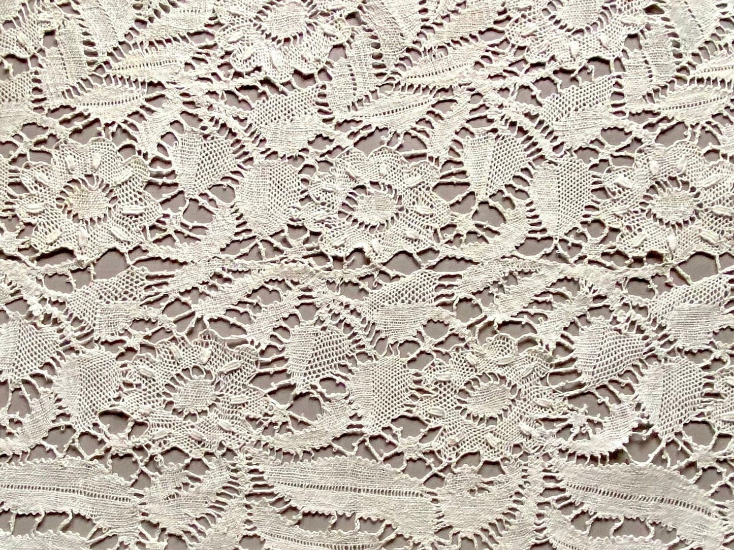 A 10.5 Meter Length of Antique Lace. French Origin. Hand Made. 34.5 cms wide.