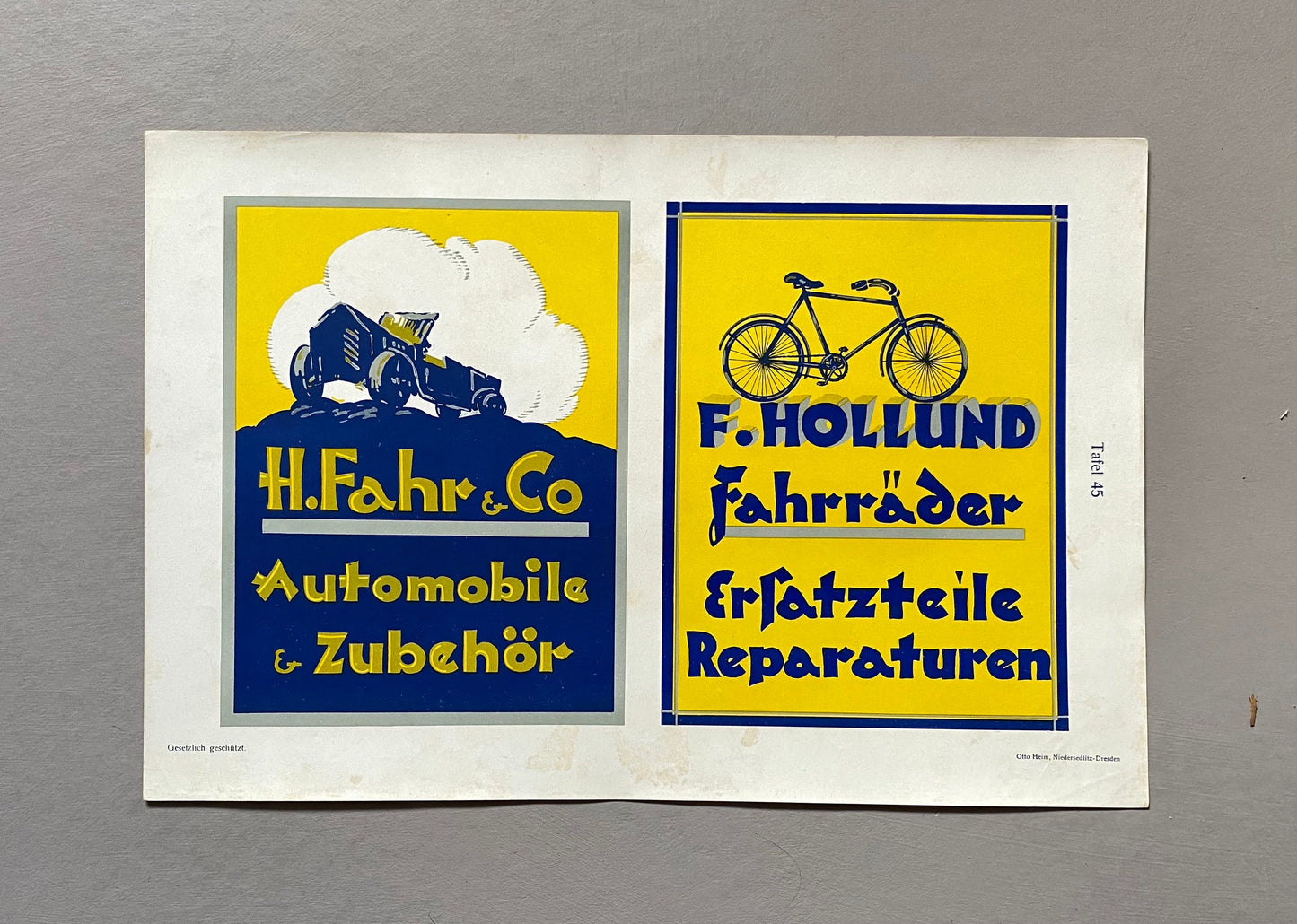 Neue Moderne Firmenshilder. Modern Trademarks. 64 Chromolithographic Plates. German. Published by Karl Lüth. 1909. Size: 35.8x 254 cms.