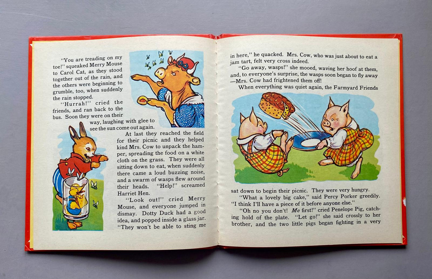 Playtime. An Original Vintage Illustration For A Children's book. Medium: Gouache. Presumed A. E. Kennedy. Circa 1950.