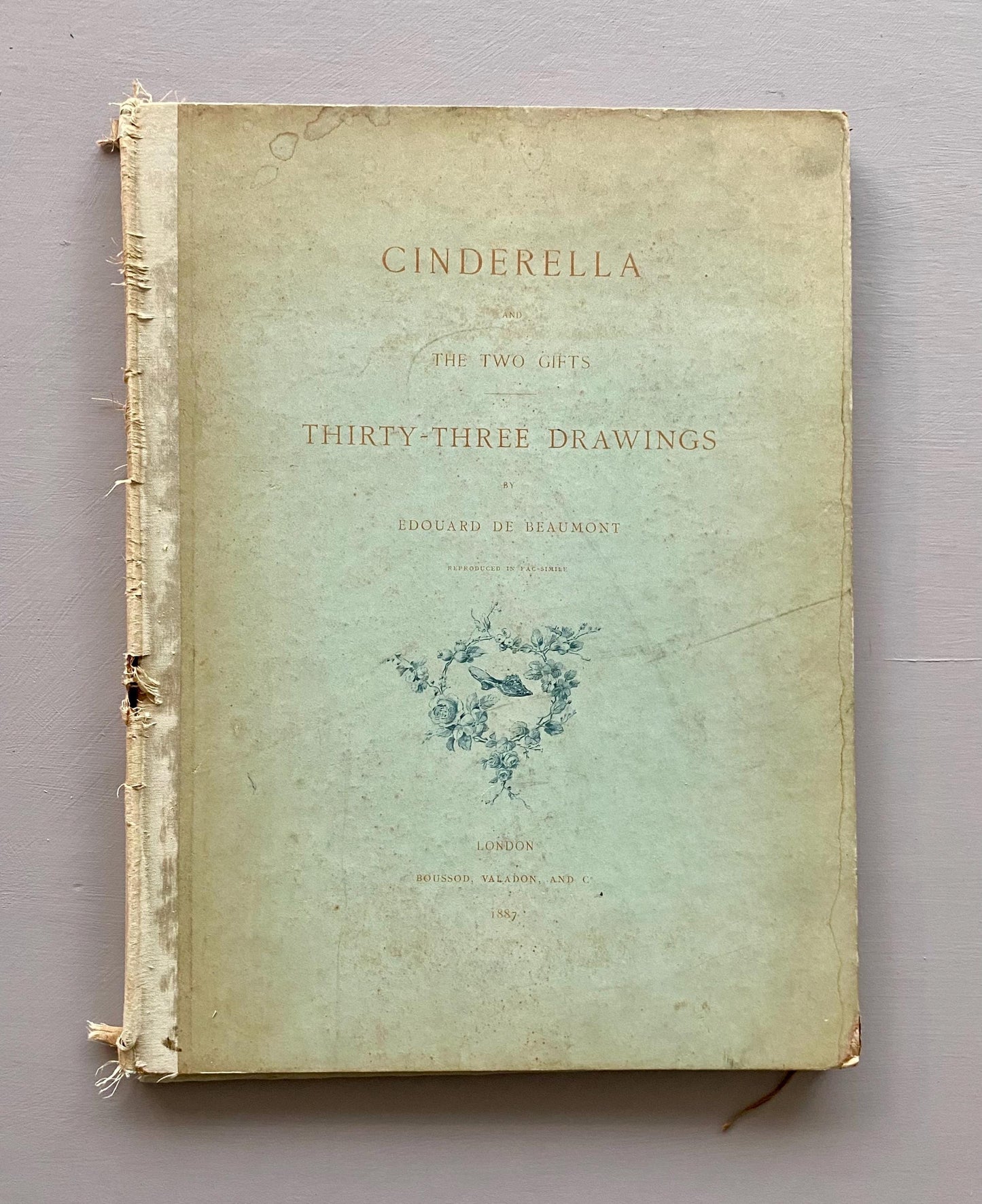 Cinderella and The Two Gifts. 33 Loose Pages in a Portfolio. Published by Boussod Valadon in 1886. First Edition. Size: 40.5 x 30 cms.