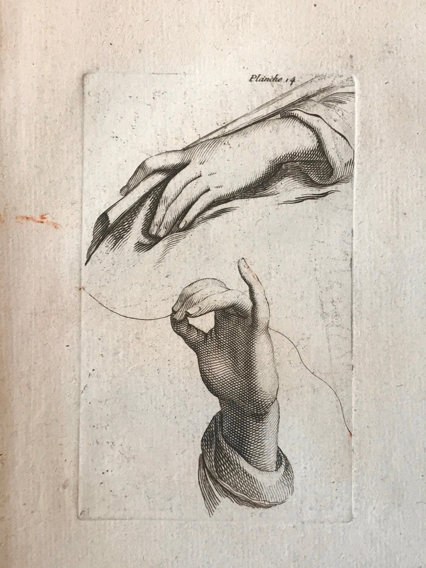 An Original Engraving from The ‘Nouvelle Methode Pour Apprendre a Dessiner Sans Maitre”. French. 1740. Size 29 x23 cms