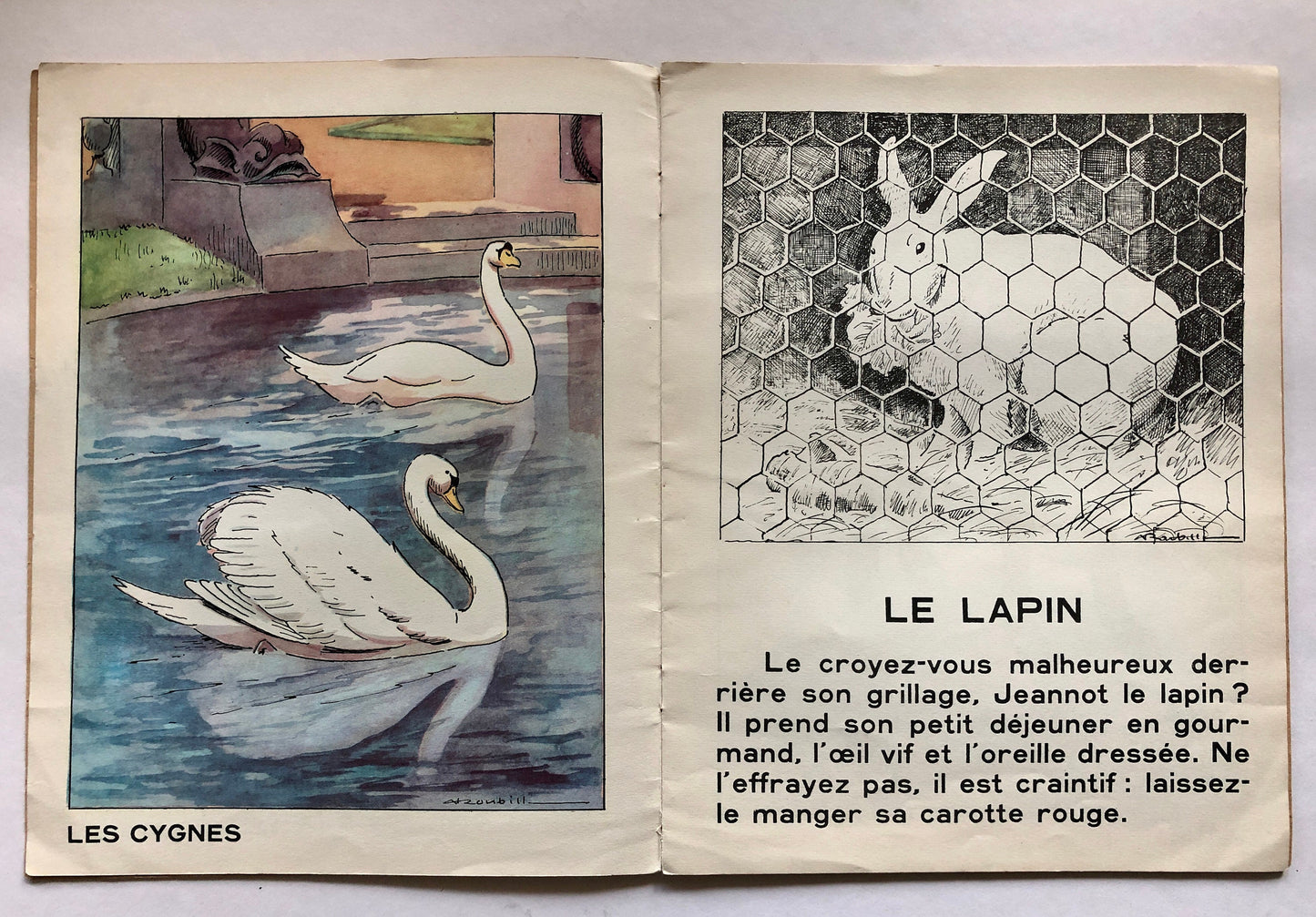 ABC Des Betes Familiar. An ABC of Familiar Animals. With illustrations by A Roubill. Size: 31 x 24 cms.