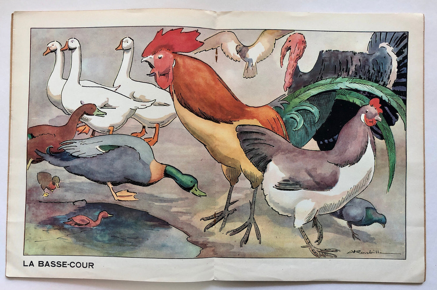 ABC Des Betes Familiar. An ABC of Familiar Animals. With illustrations by A Roubill. Size: 31 x 24 cms.