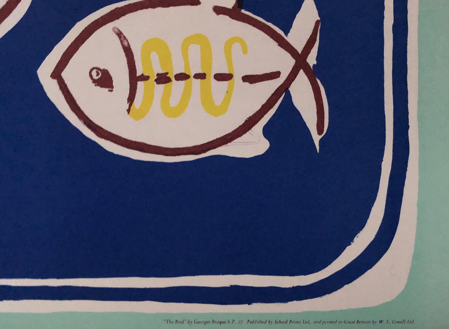 The Bird. An Original Lithograph by George Braque. Published by School Prints Ltd in 1949. Size: 498 x 762 cms.