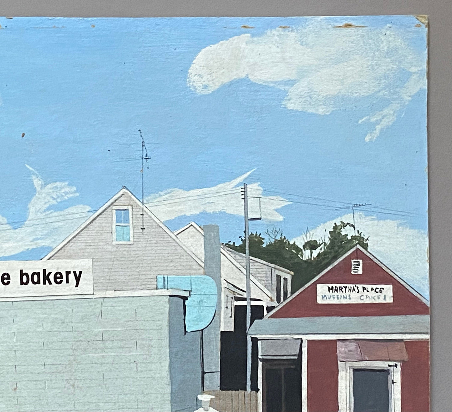 P-Town Scene. Providence, Rhode Island. An Original Artwork by John Austin (1918-2000). Egg Tempura. 1970’s. Signed. 36.5 x 26.5 cms.