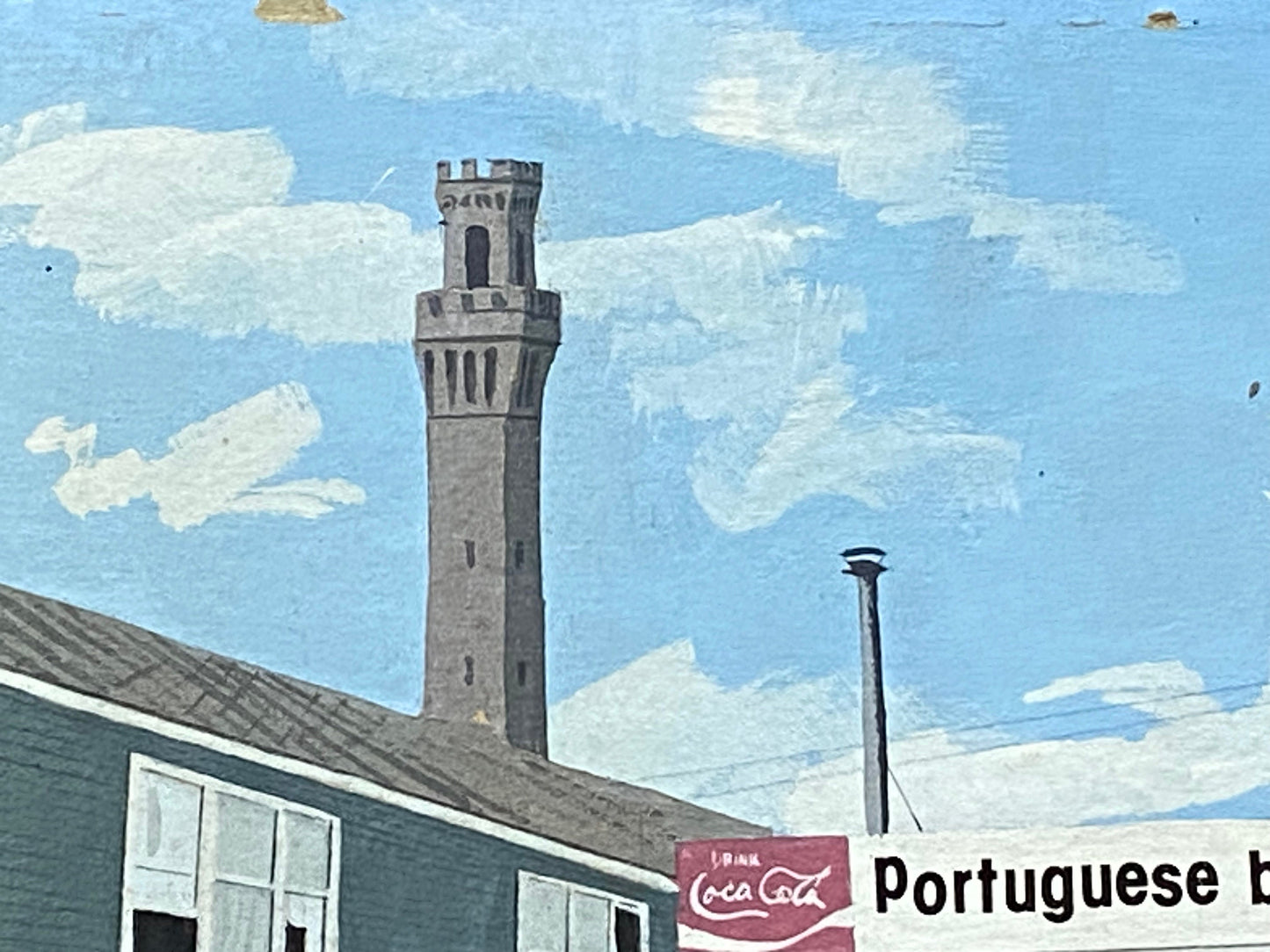 P-Town Scene. Providence, Rhode Island. An Original Artwork by John Austin (1918-2000). Egg Tempura. 1970’s. Signed. 36.5 x 26.5 cms.