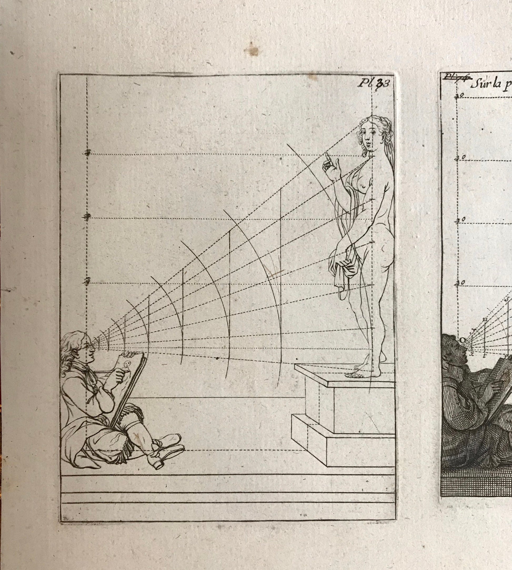 An Engraving from The ‘Nouvelle Methode Pour Apprendre a Dessiner Sans Maitre”. French. 1740. Size 29 x 23 cms.