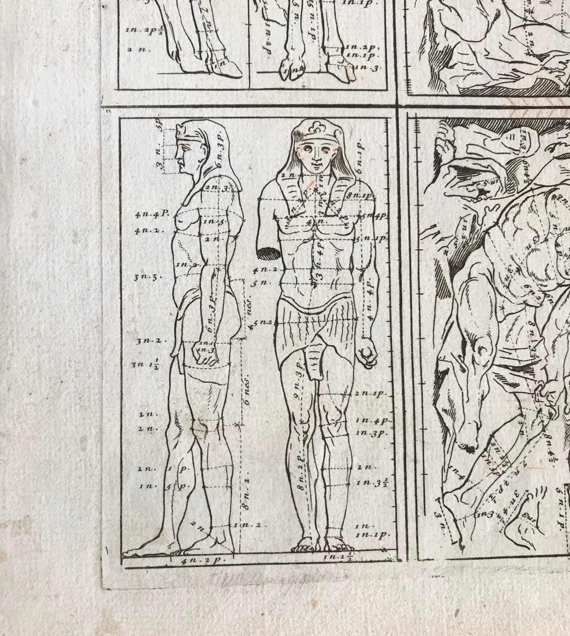 An Engraving from The ‘Nouvelle Methode Pour Apprendre a Dessiner Sans Maitre”. French. 1740. Size 29 x 23 cms