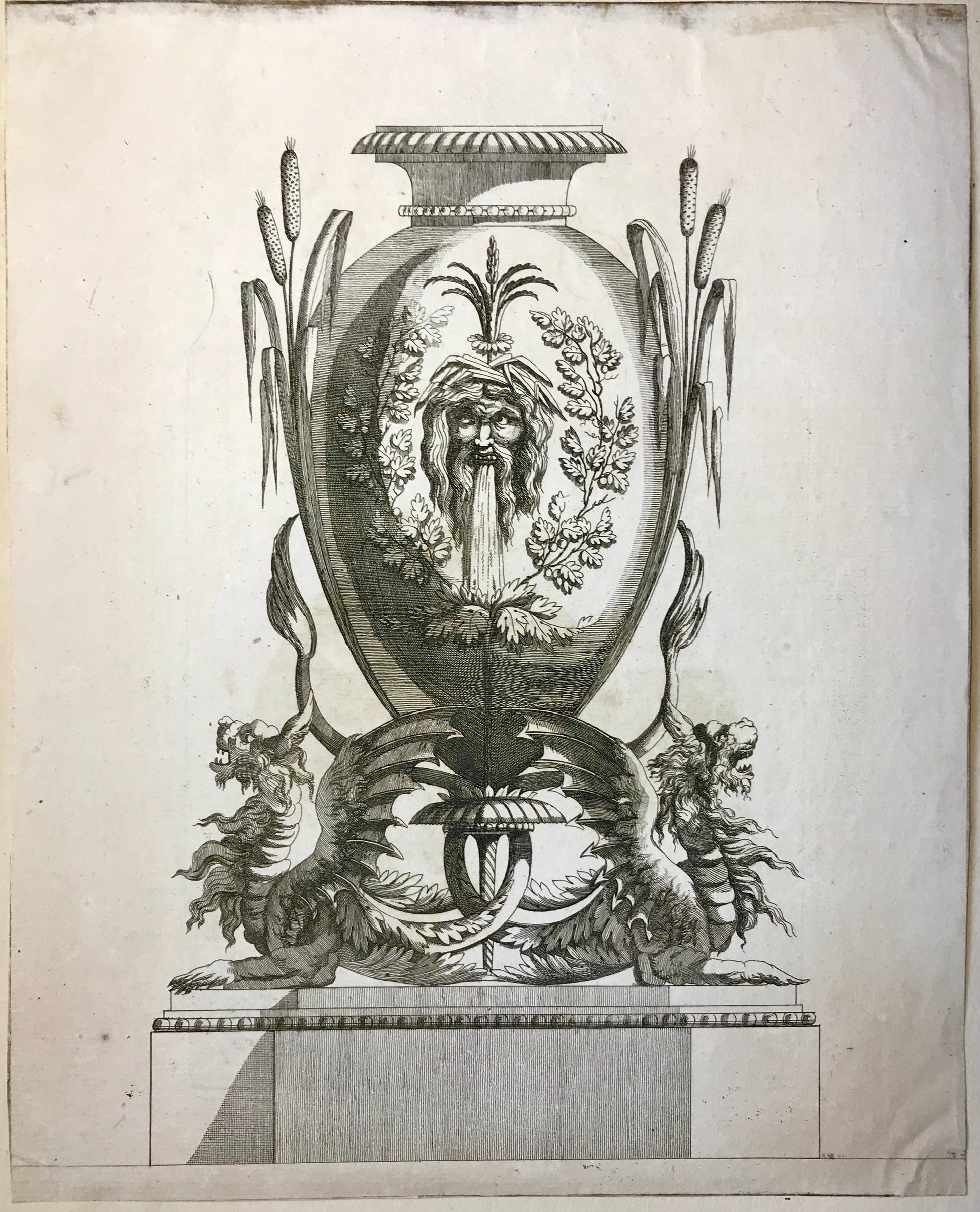 3 Engravings. Designs for Vases by Jean-Louis Prieur (1732-95). French. Late 18th Century. Size: 32.5 x 26 cms.