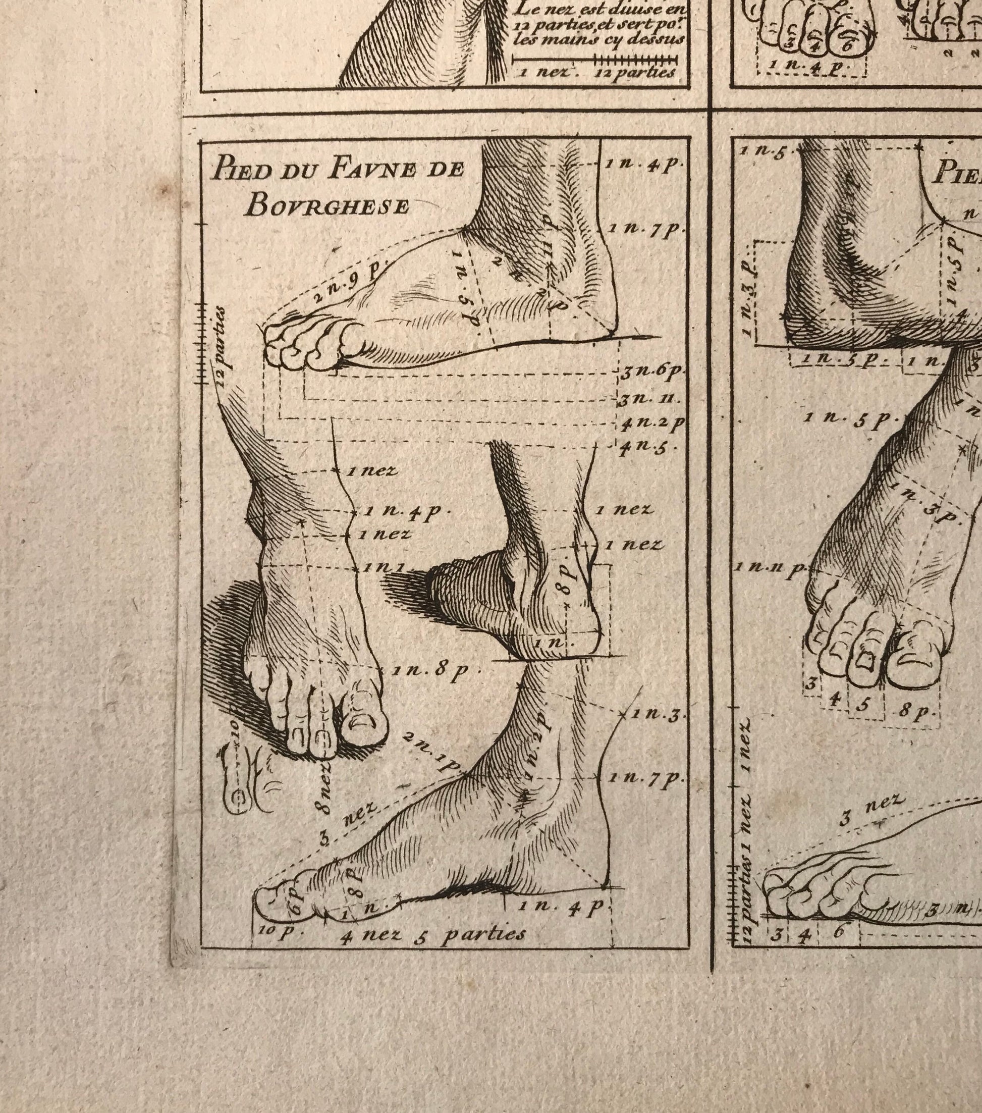 An Engraving from The ‘Nouvelle Methode Pour Apprendre a Dessiner Sans Maitre”. French. 1740. Size 29 x23 cms