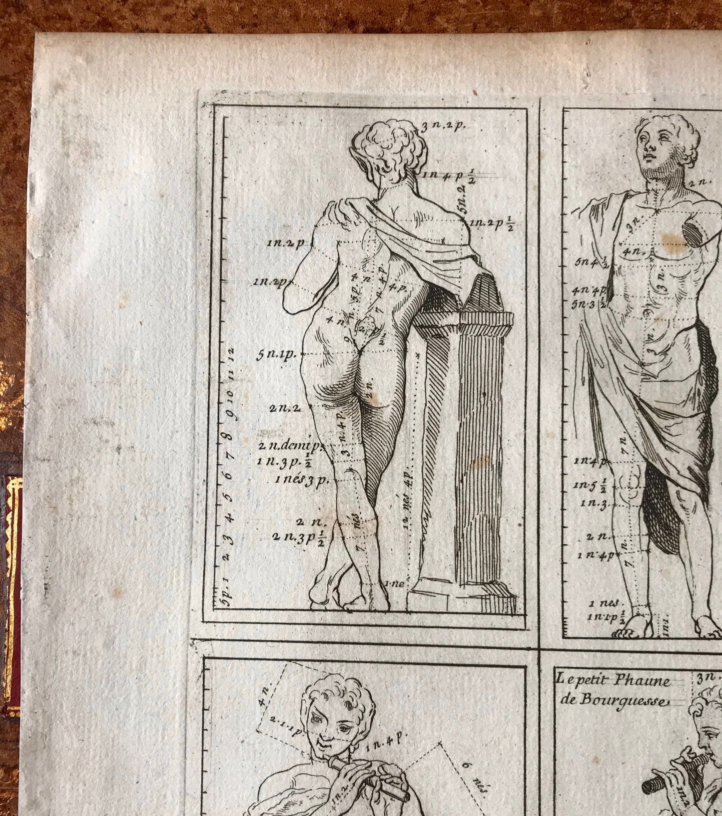 An Engraving from The ‘Nouvelle Methode Pour Apprendre a Dessiner Sans Maitre”. French. 1740. Size 29 x 23 cms