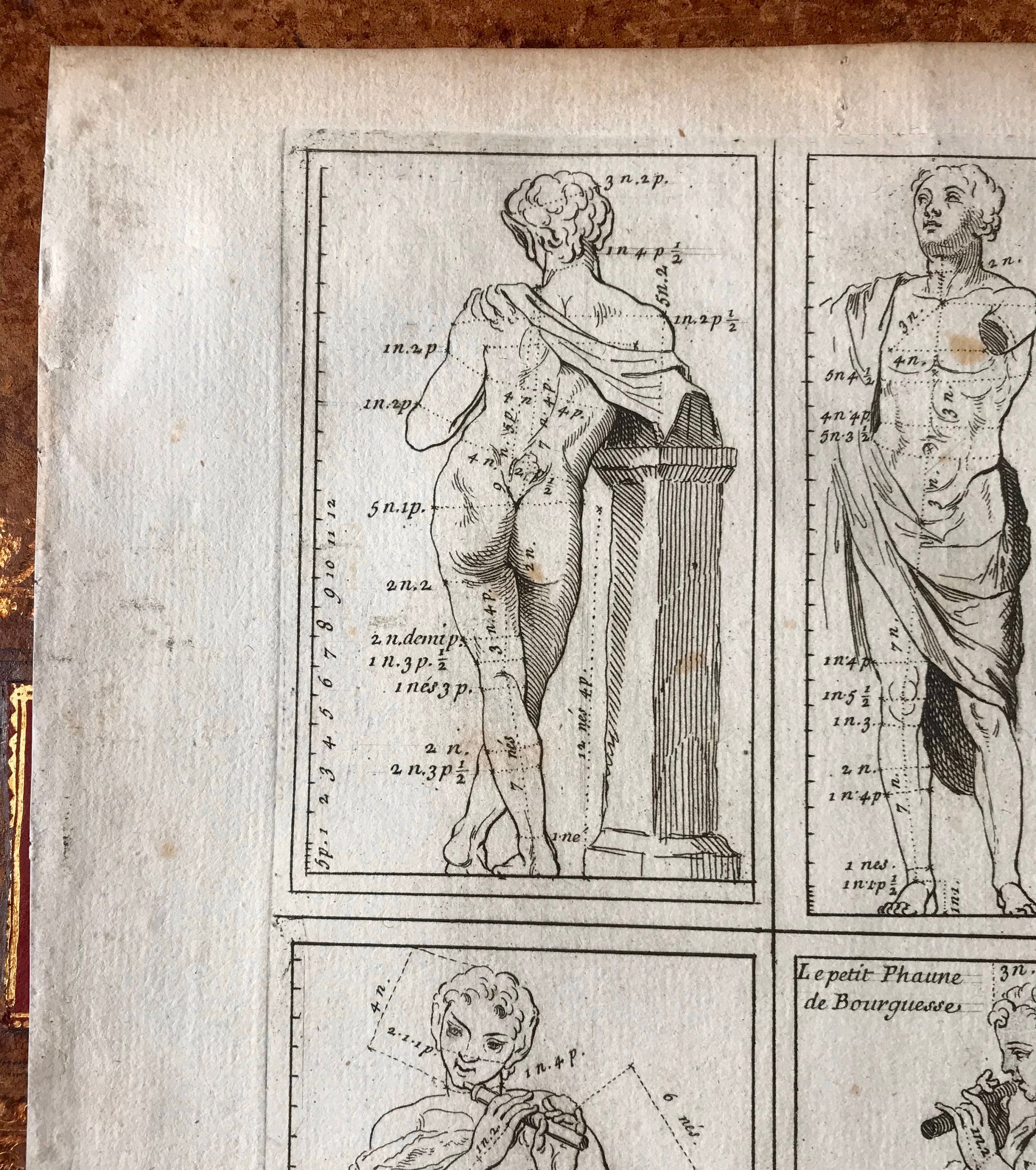 An Engraving from The ‘Nouvelle Methode Pour Apprendre a Dessiner Sans Maitre”. French. 1740. Size 29 x 23 cms