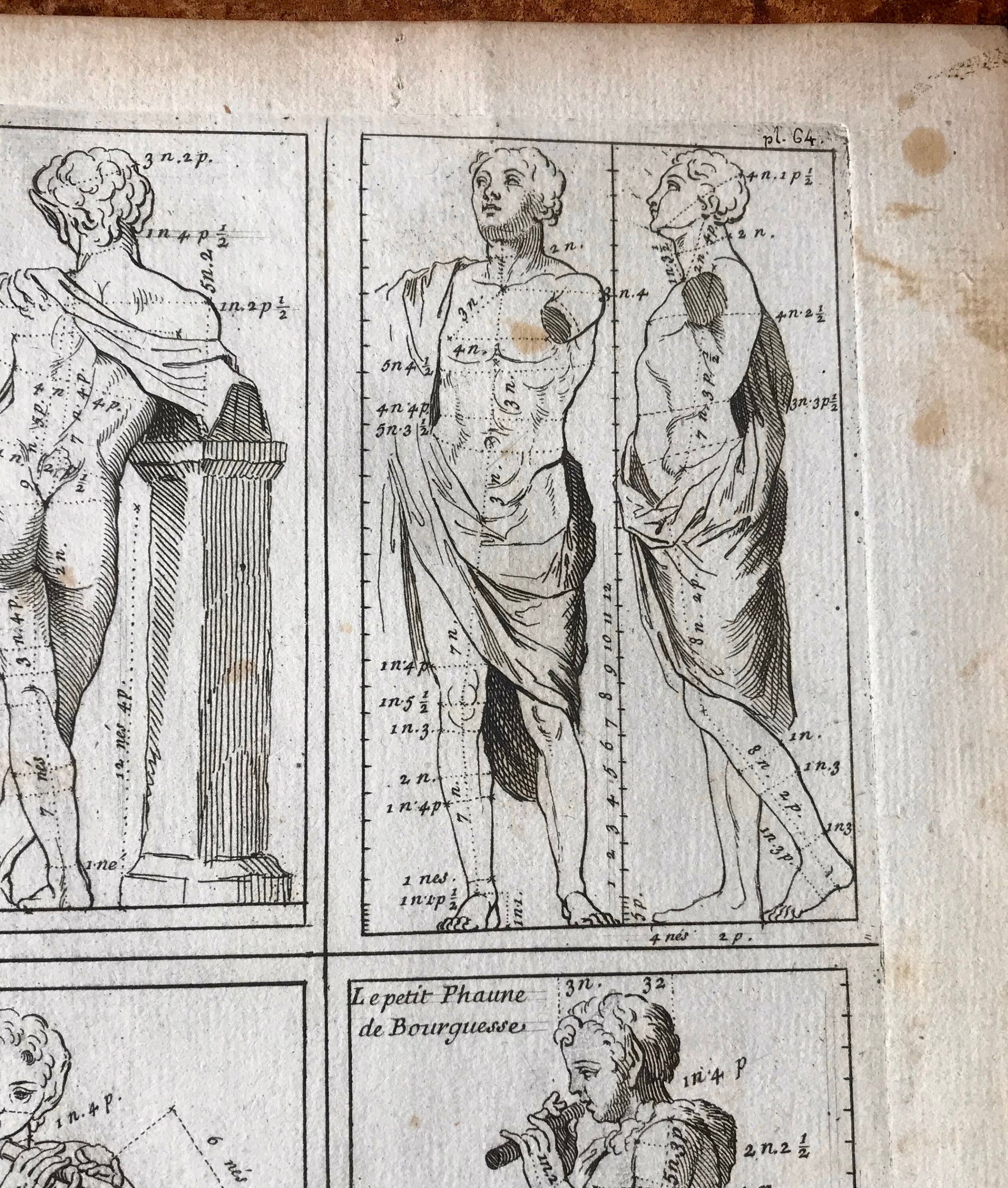 An Engraving from The ‘Nouvelle Methode Pour Apprendre a Dessiner Sans Maitre”. French. 1740. Size 29 x 23 cms