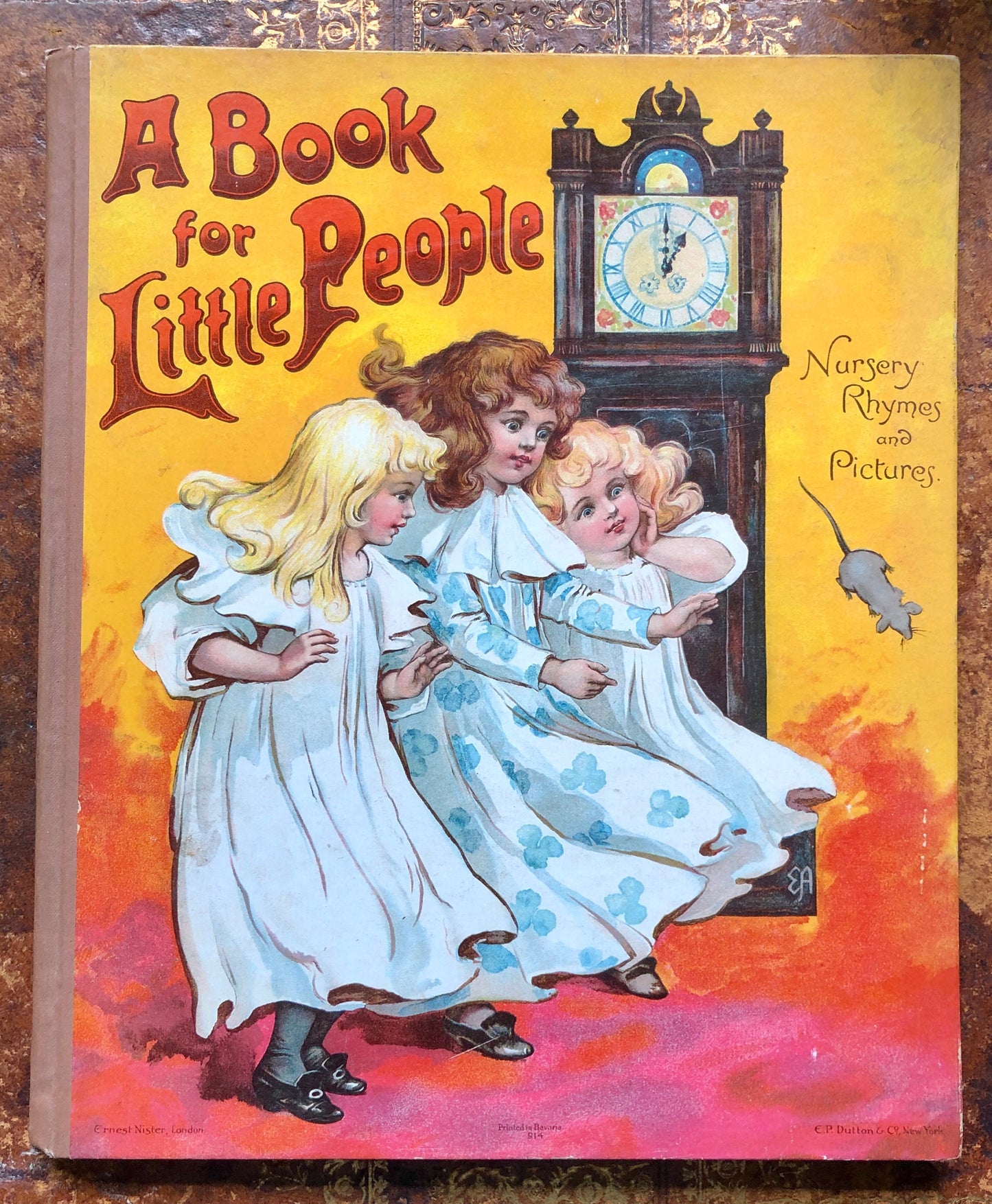 A Book For Little People. Nursery Rhymes and Pictures. Published by Ernest Nister. With 16 Full Page Colour Illustrations. 28 x 24 cms.