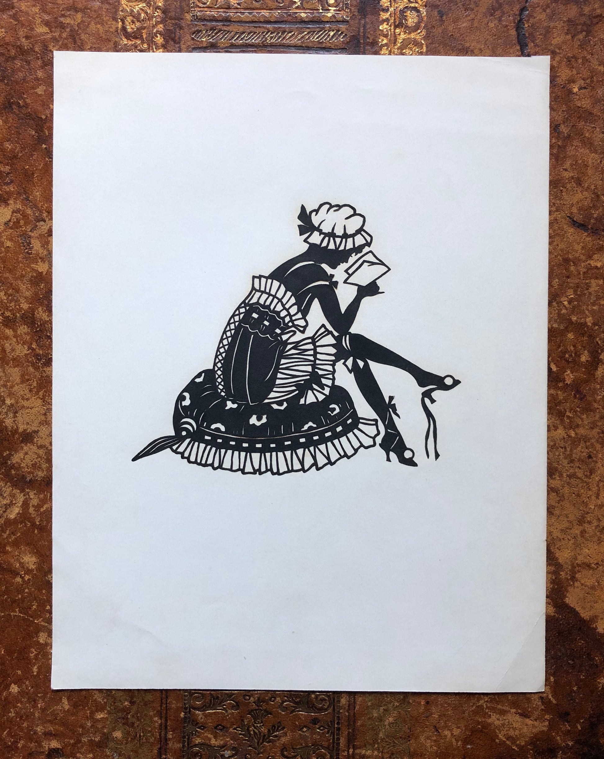 A Group of Eight Papercuts or Scherenschnitte by Gertrude Blecke. From the 1920’s. Various sizes. The largest is 31.5 x 24.5 cms.