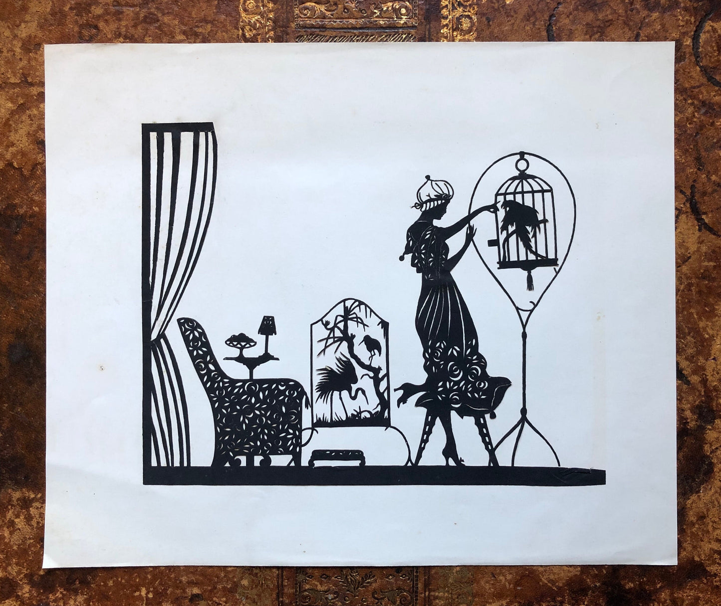 A Group of Eight Papercuts or Scherenschnitte by Gertrude Blecke. From the 1920’s. Various sizes. The largest is 31.5 x 24.5 cms.