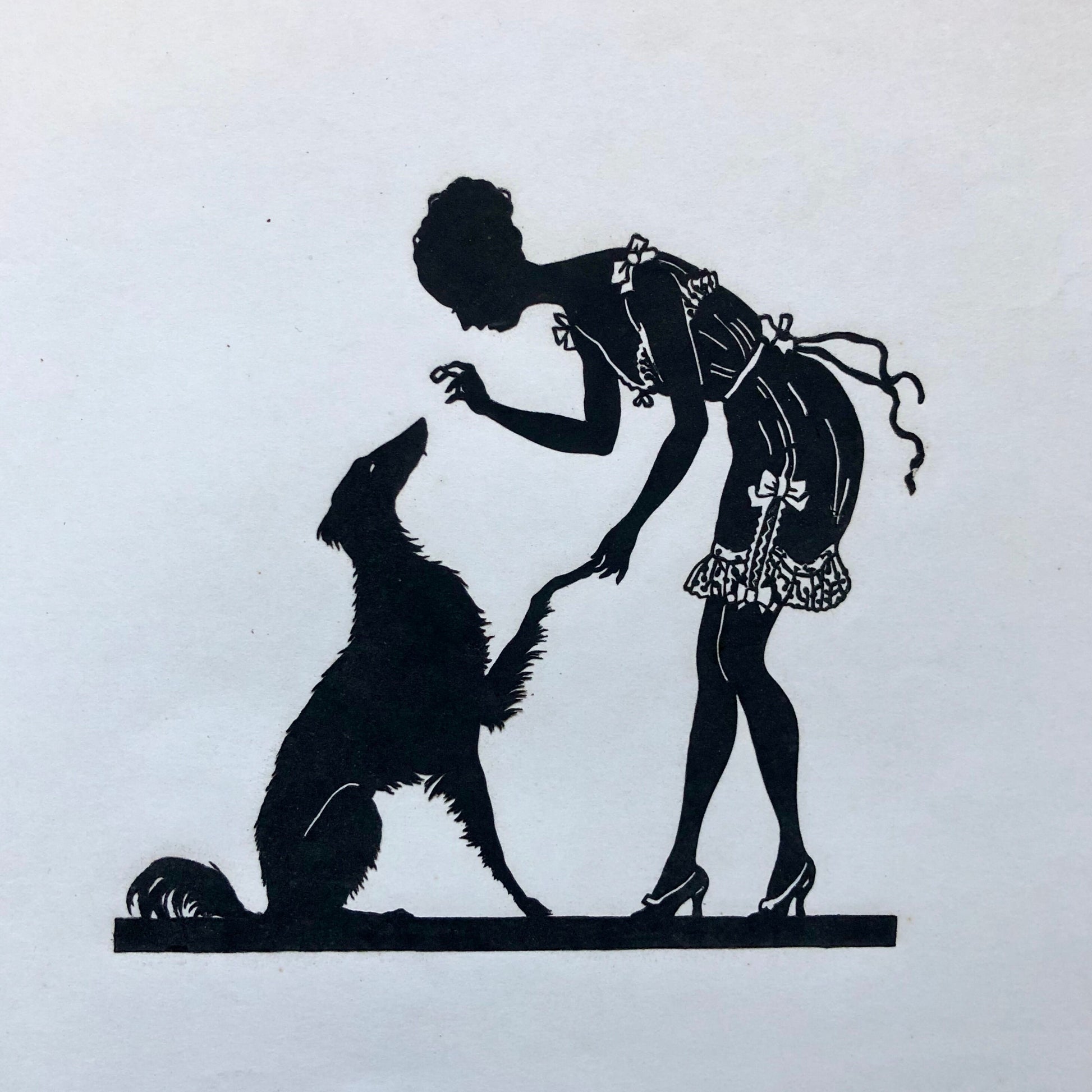 A Group of Eight Papercuts or Scherenschnitte by Gertrude Blecke. From the 1920’s. Various sizes. The largest is 31.5 x 24.5 cms.