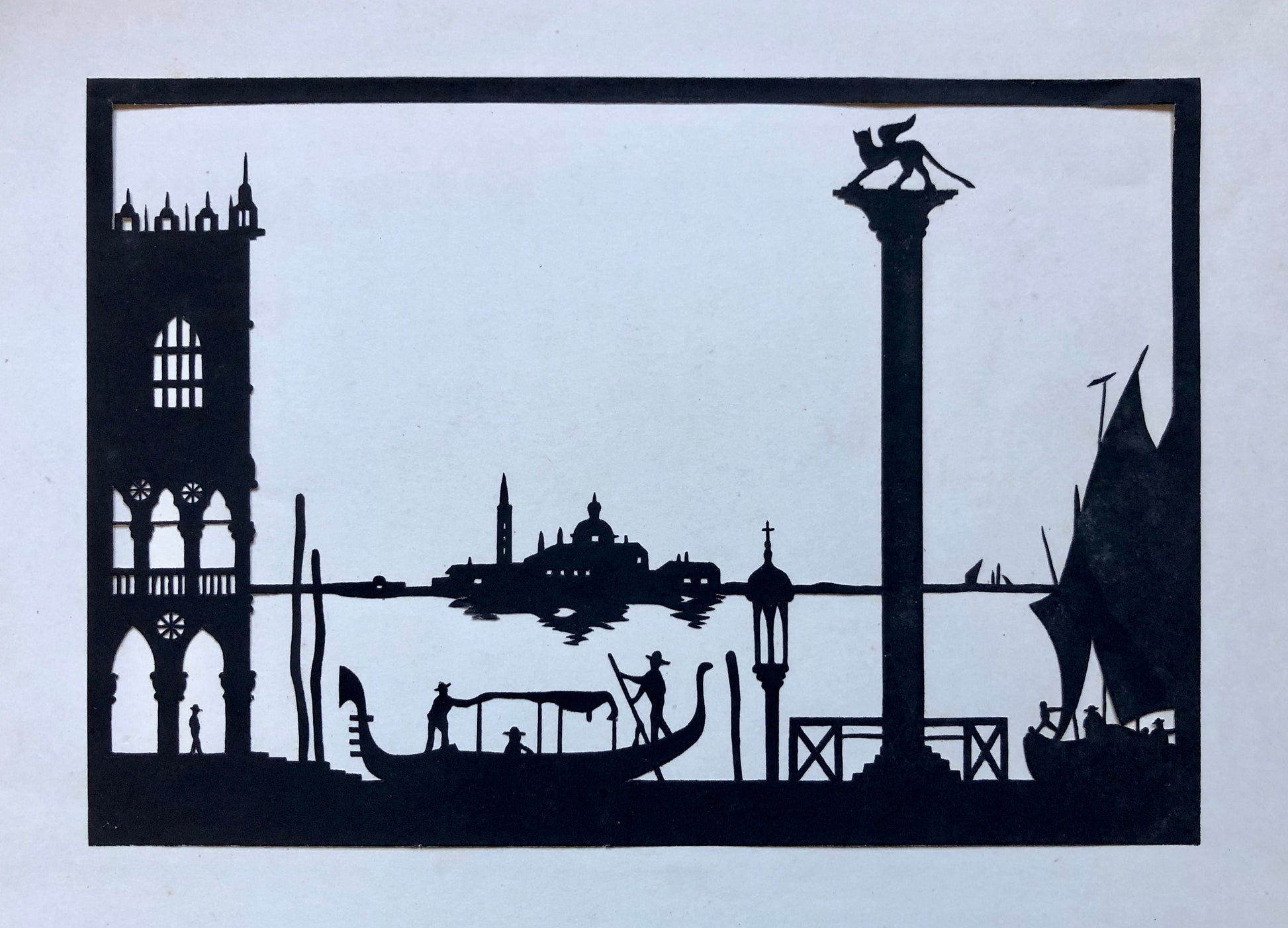 A Group of Eight Papercuts or Scherenschnitte by Gertrude Blecke. From the 1920’s. Various sizes. The largest is 31.5 x 24.5 cms.