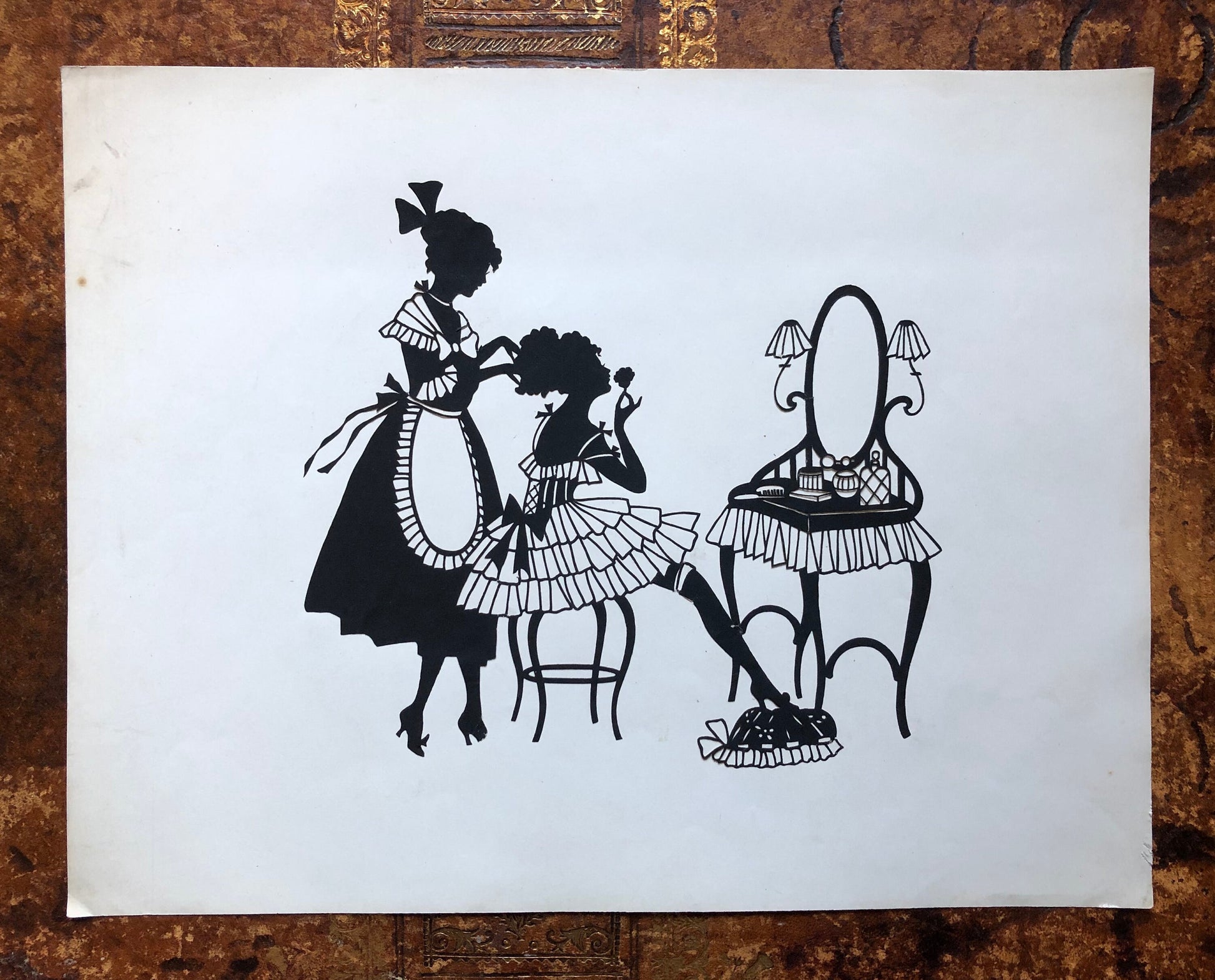 A Group of Eight Papercuts or Scherenschnitte by Gertrude Blecke. From the 1920’s. Various sizes. The largest is 31.5 x 24.5 cms.