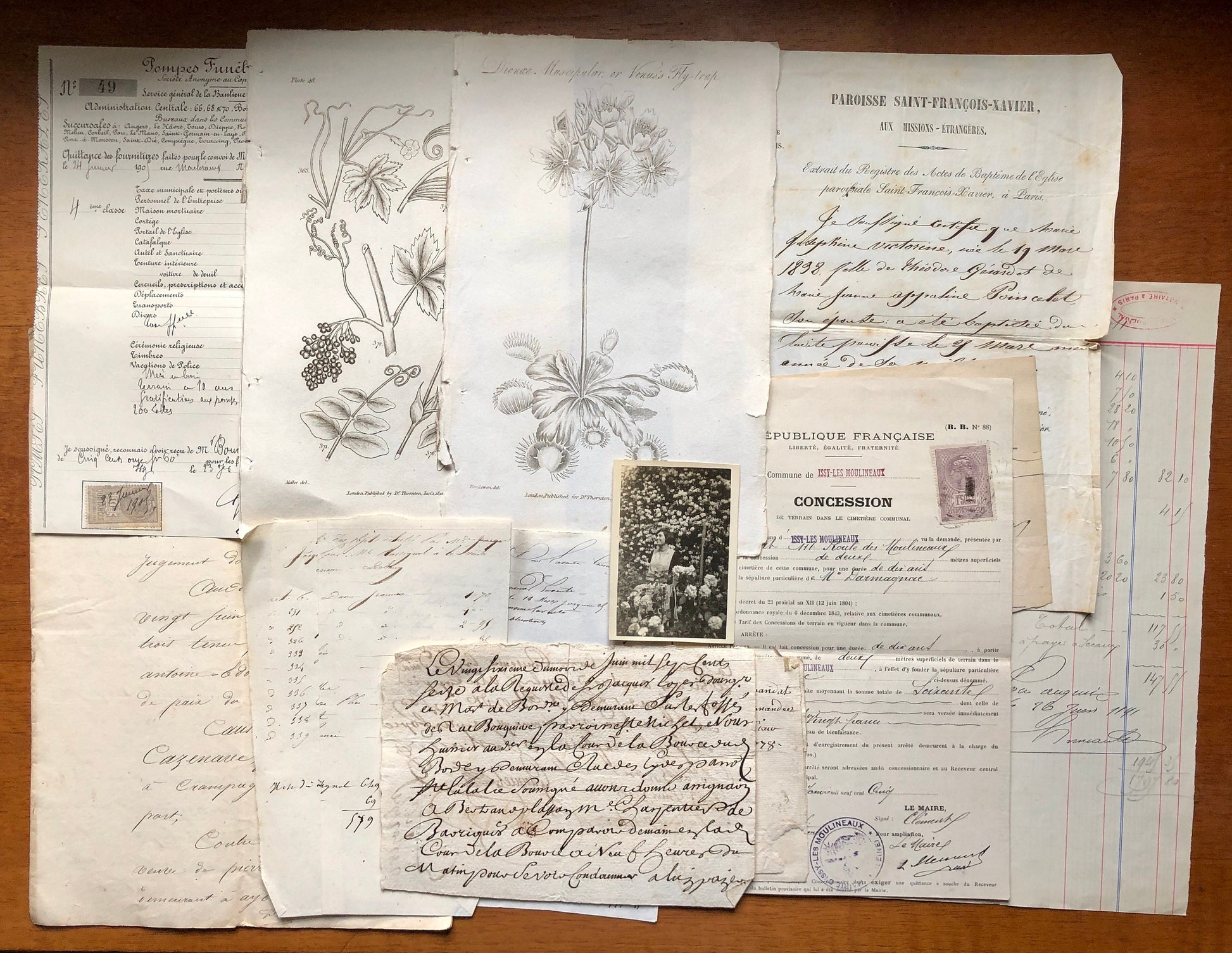 A Generous Quantity of Antique French Papers, Cards and Engravings. 1800’s and 1900’s. For collage and decorative purposes.