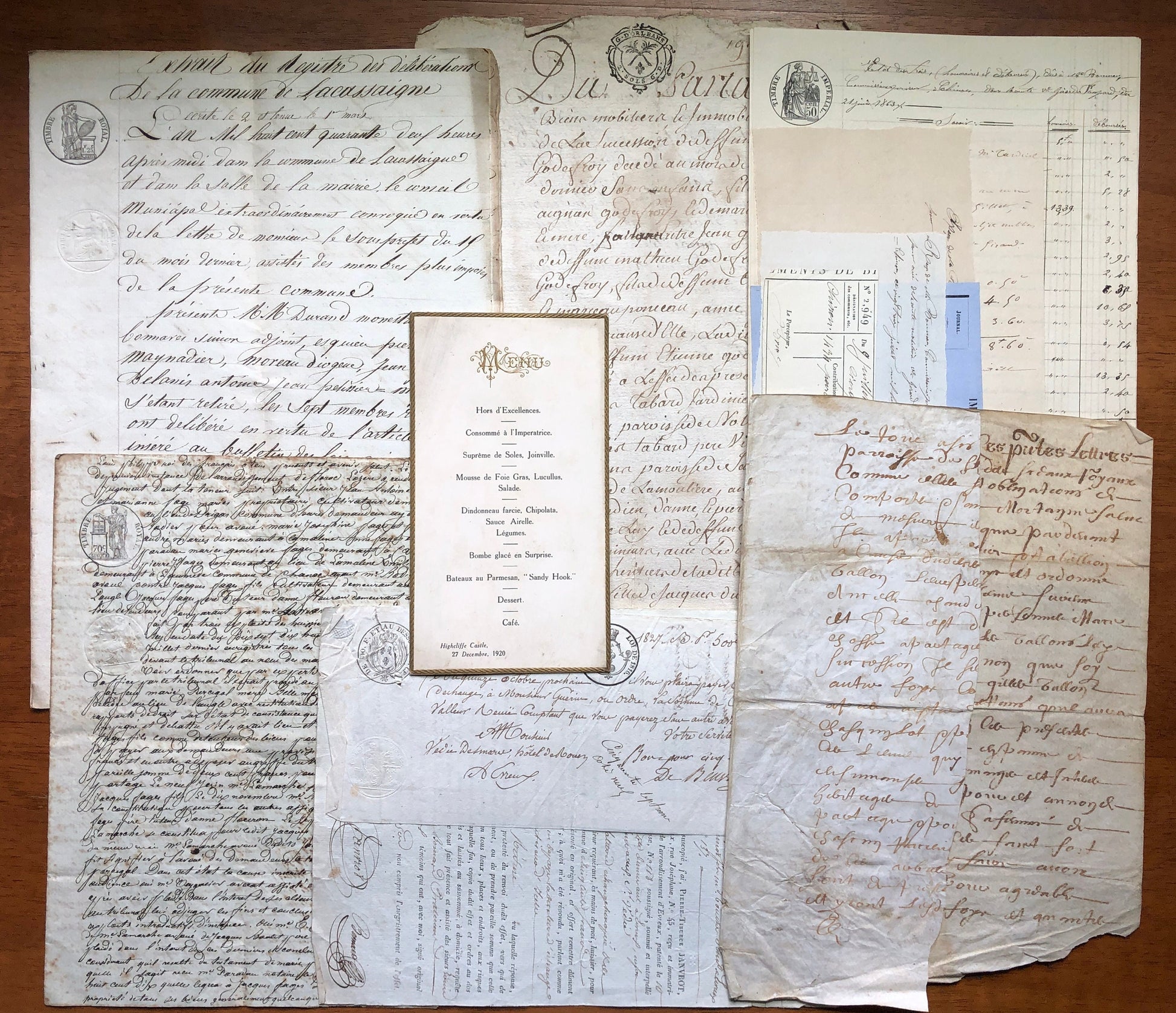 A Generous Quantity of Antique French Papers, Cards and Engravings. 1800’s and 1900’s. For collage and decorative purposes.