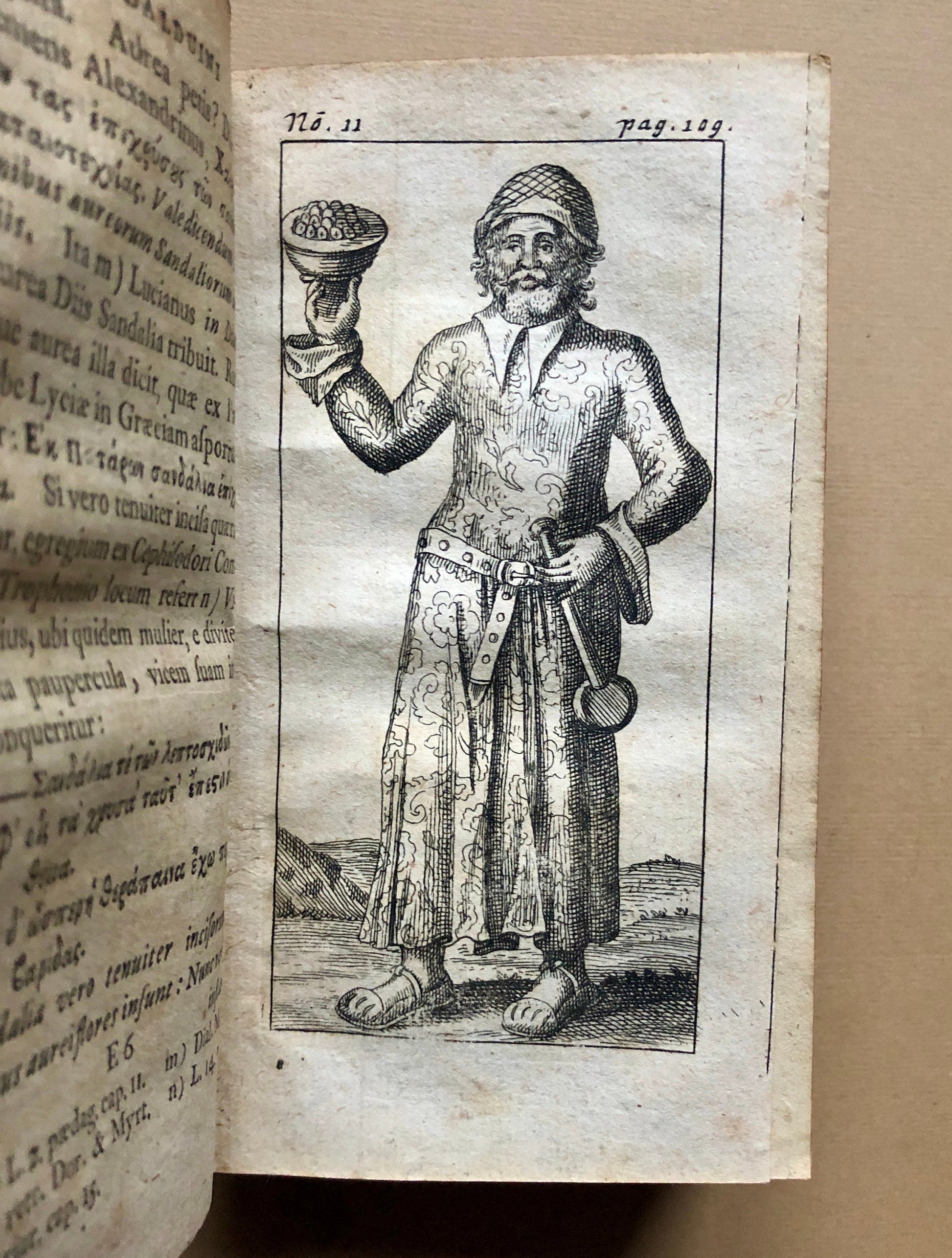 De Calceo Antiquo by B. Balduninus. An Ancient Book About Shoes. With 20 engravings. Size: 14.5 x 8 cms.