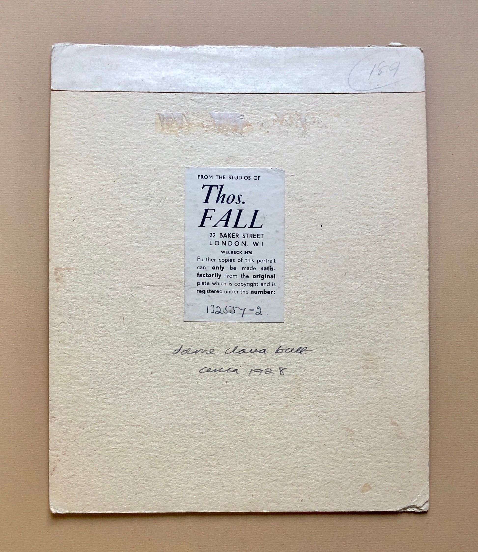 An Original Photograph of Dame Clara Butt with Cockatoos. From the studio of Thomas Fall, Baker Street, London W1. Size 12 x 11.8 cms. 1928.