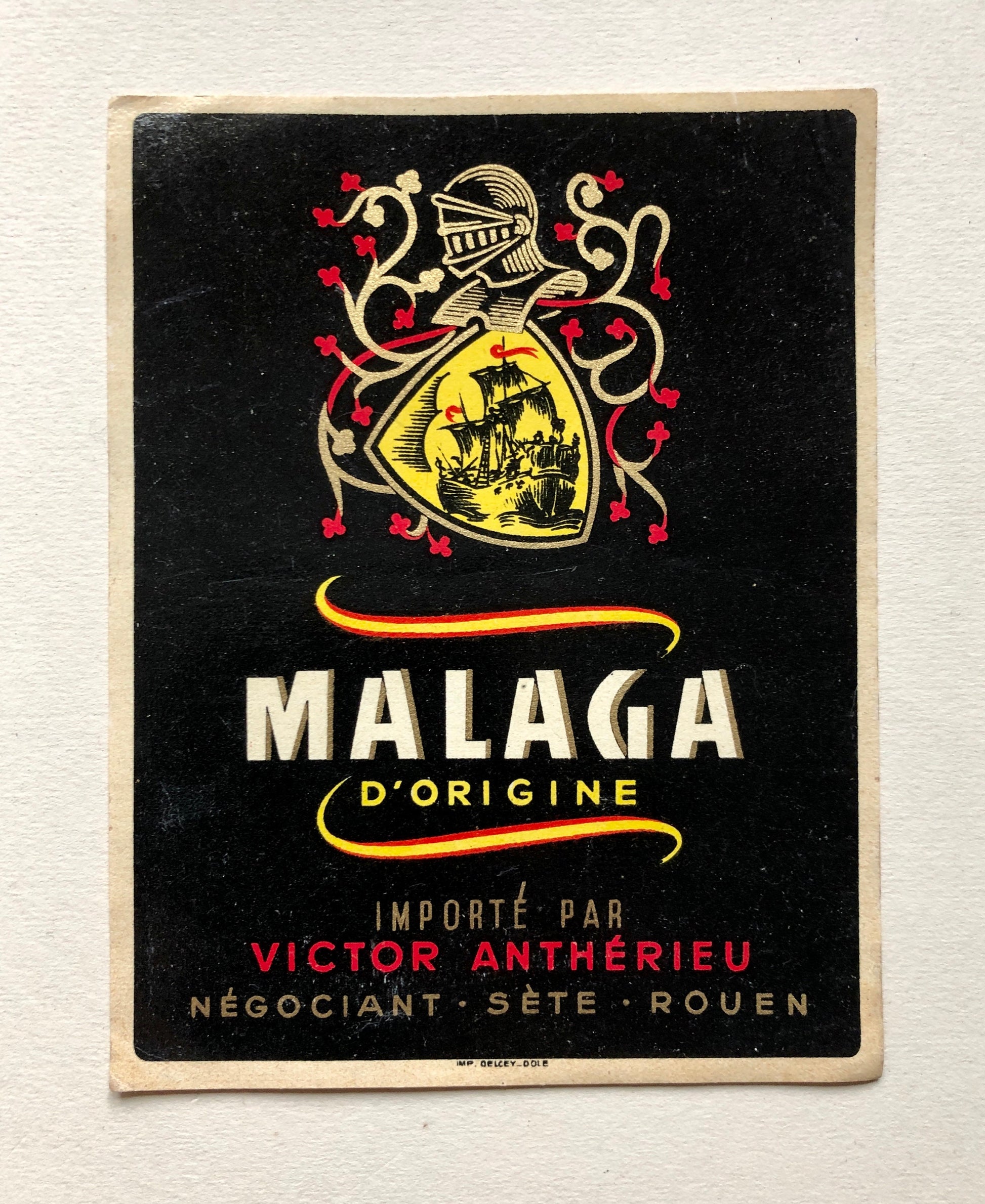 Ten Genuine Wine and Liqueur Labels Dating From 1950’s. French Origin.