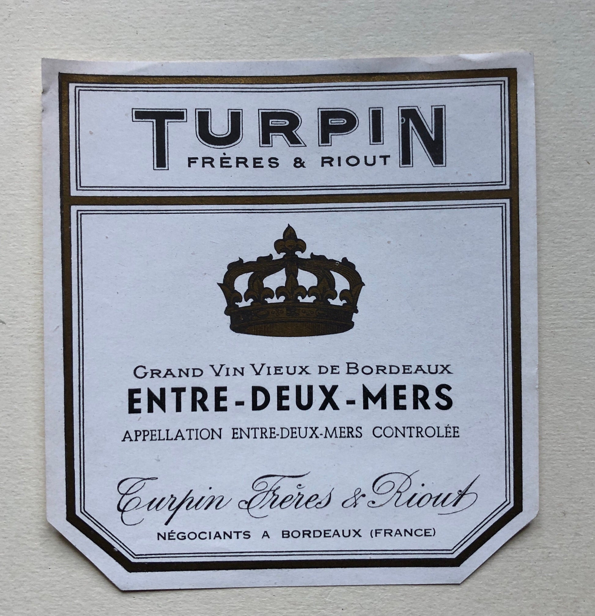 Ten Genuine Wine and Liqueur Labels Dating From 1950’s. French Origin.