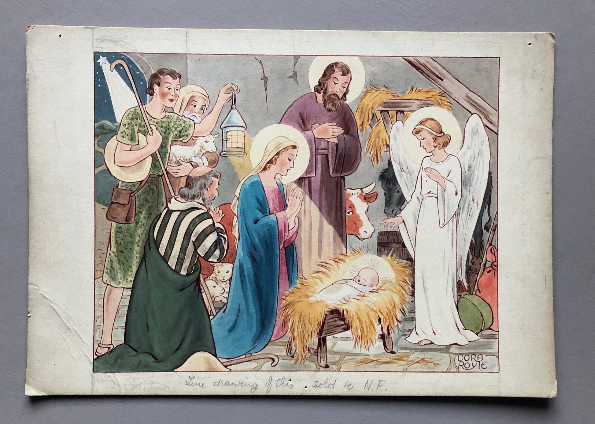 3 Original Illustrations For Children’s Books by Artist Dora Royle. Most Likely Dating From The 1940’s. Size: 19 x 27.5 cms.