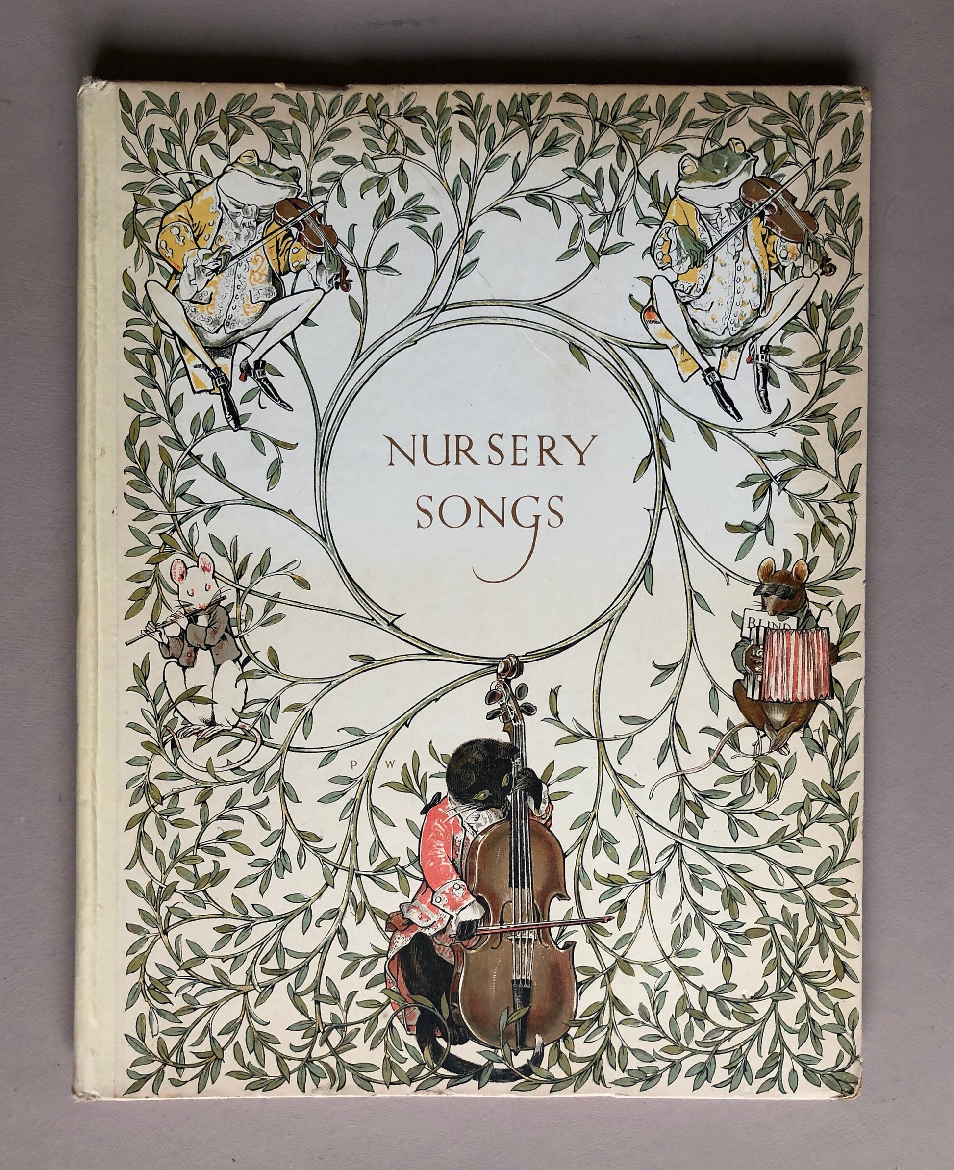 Sing A Song of Sixpence. Thirty Old-Time Nursery Songs. With 40 pictures in colour by Paul Woodroffe. Published in . Size: 31 x 24 cms.