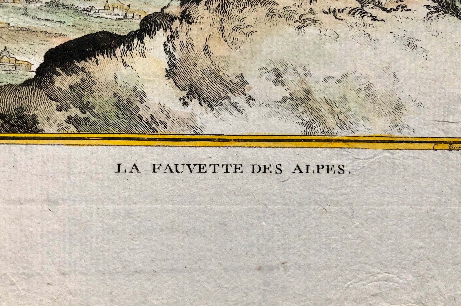 Le Fauvette Des Alpes. An Original Antique Engraving from “Histoire Naturelle Des Oiseaux’ by Buffon. Circa 1770. Size: 26.4 x 19 cms.