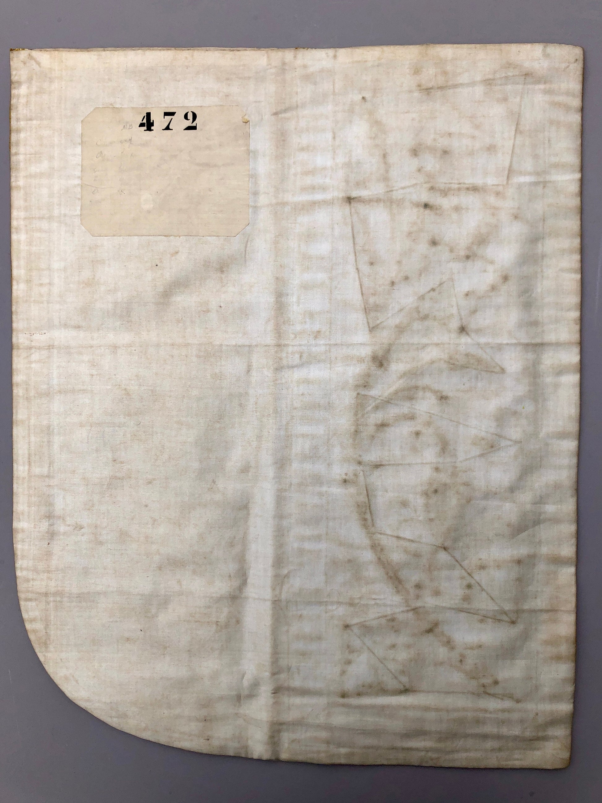 A Textile Sample From Lyon, France. Design for a Chasuble. Heavily Embroidered With Gold Thread. Late 19th Century. 58x 47.5 cms.