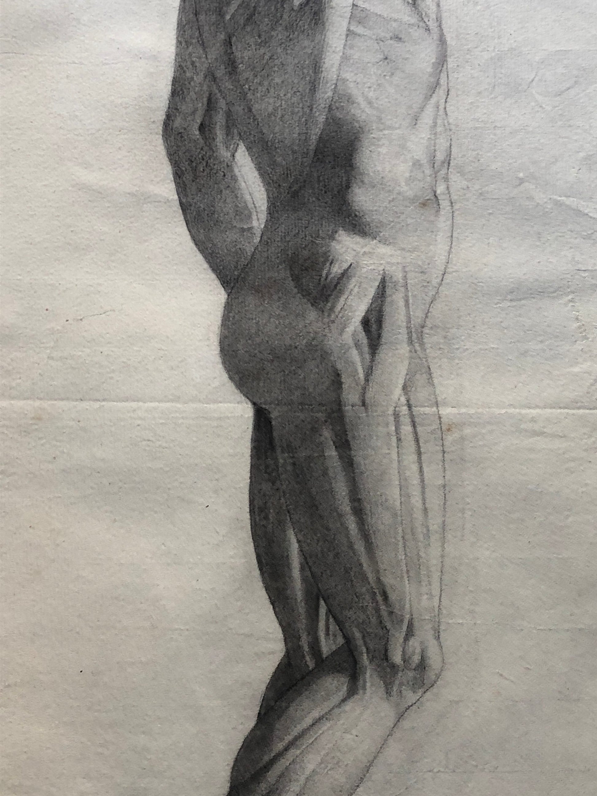 An 18th Century Anatomical Drawing of A Man. French. Dated 1778. Indistinctly Signed. Size: 62 x 45 cms.