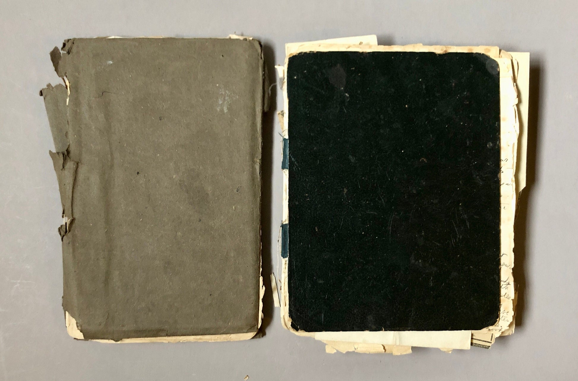 Two Recipe books Containing Notes and Cuttings from Newspapers. Approximately 230 pages. Late 1800’s and Edwardian Period. 16 x 21 cms.