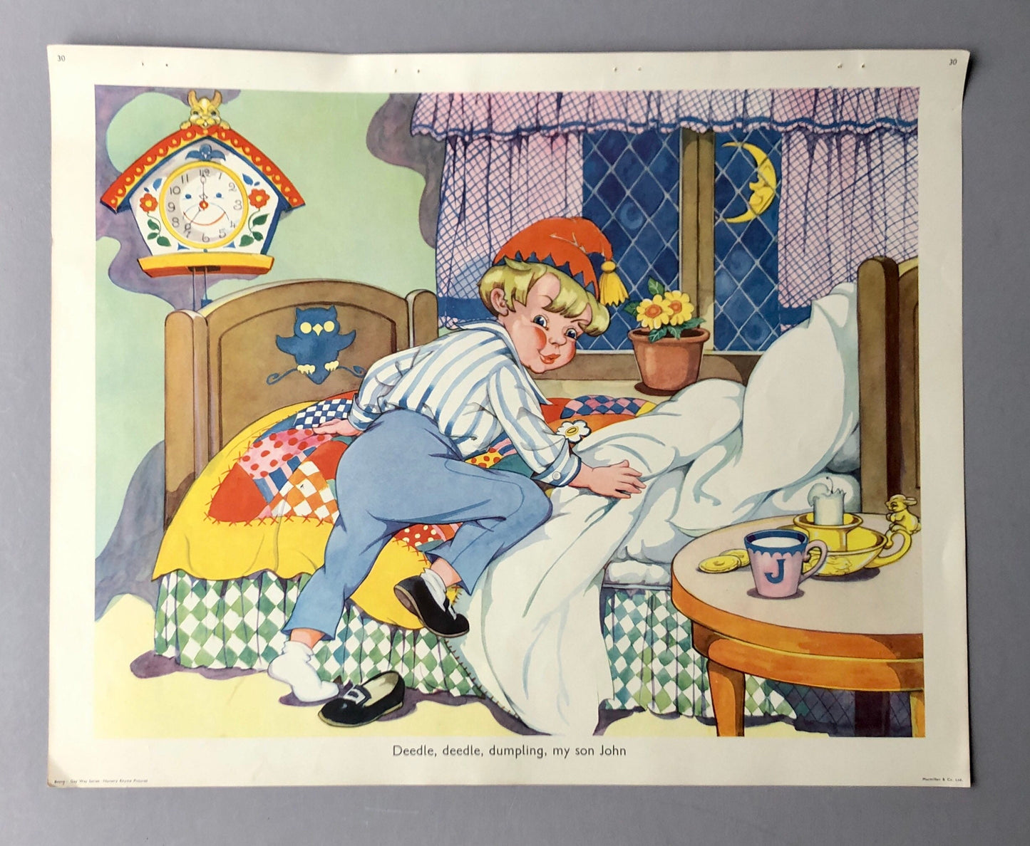 A Collection of 20 Poster Sized Nursery Rhyme Pictures by Boyce. Produced For The Gay Way Teaching Scheme. 1960’s. 43 x 51 cms.