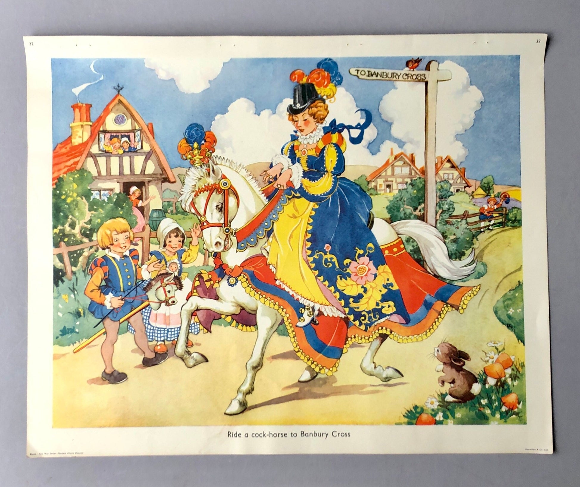 A Collection of 20 Poster Sized Nursery Rhyme Pictures by Boyce. Produced For The Gay Way Teaching Scheme. 1960’s. 43 x 51 cms.