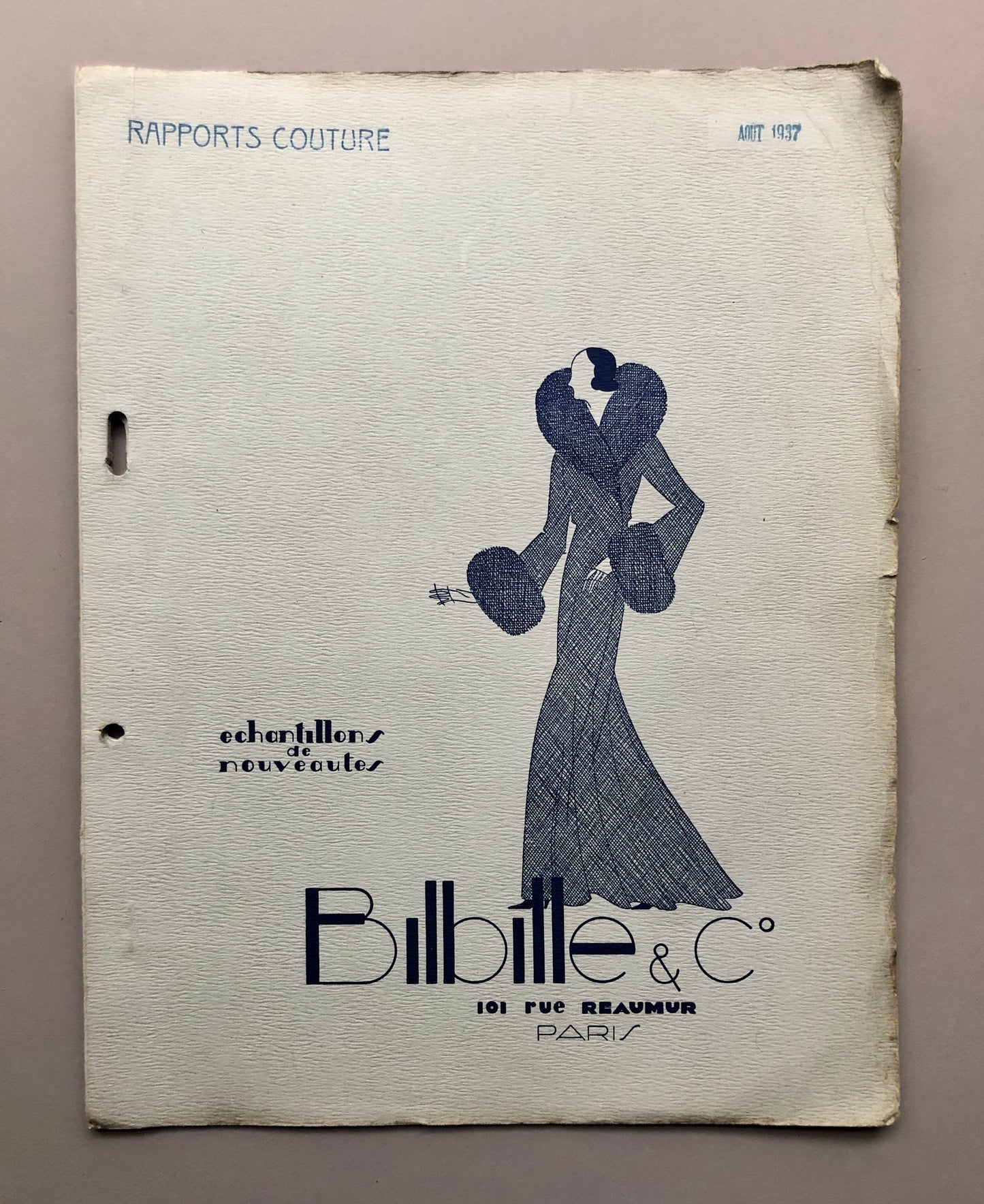 Bilbille & Co of Paris. 14 Booklets Produced in The 1930’s Detailing Current Trends in Fabrics. English Script. 21.5 x 28 cms.