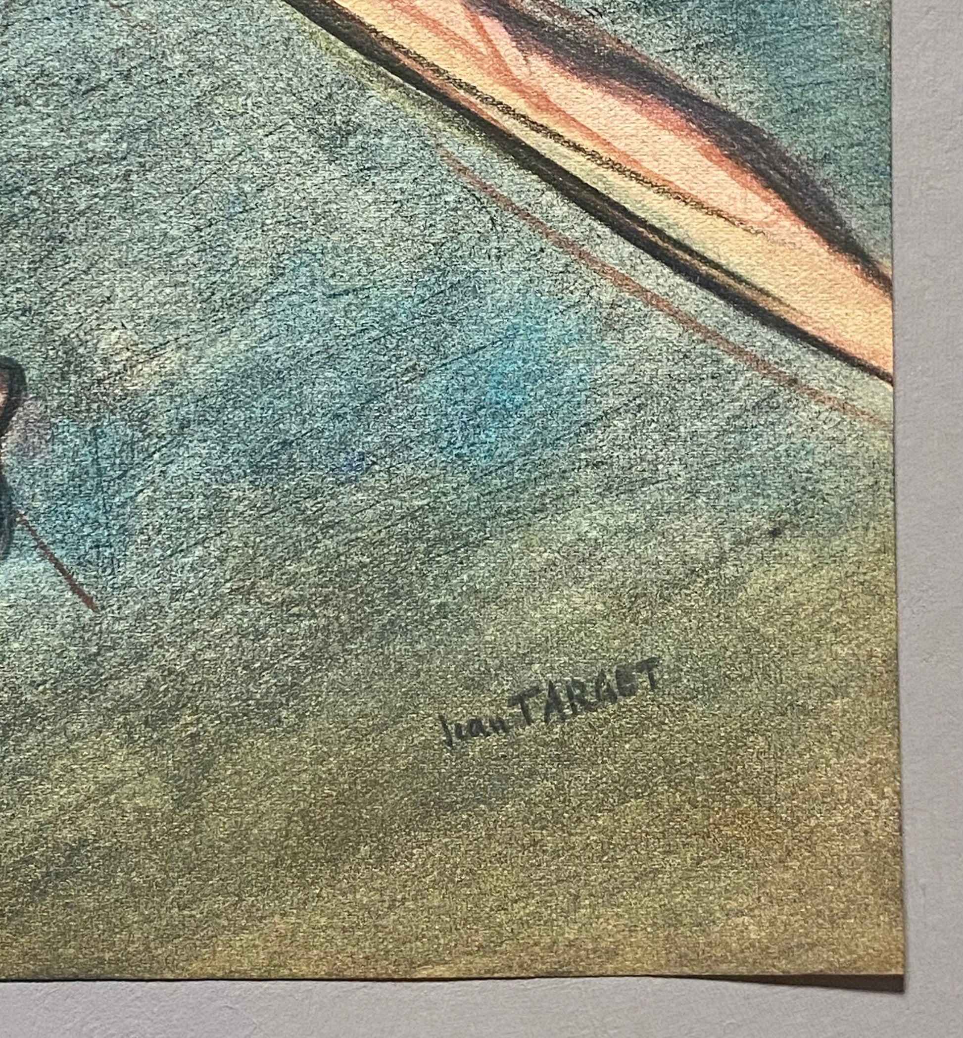 An Original Drawing of Dancer Michel Renault in Endymion by Jean Target. 1940’s. Crayon on Paper. 30.5 x 23.5 cms.