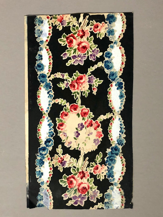 An Original Textile Design From Lyons, France. Hand Drawn and Painted. Late 19th Century. Size: 41 x 22.4 cms