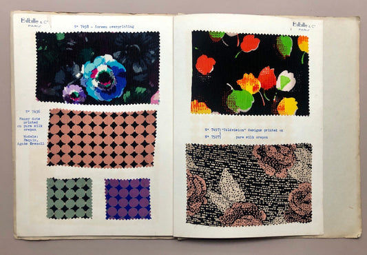 Bilbille & Co of Paris. 14 Booklets Produced in The 1930’s Detailing Current Trends in Fabrics. English Script. 21.5 x 28 cms.