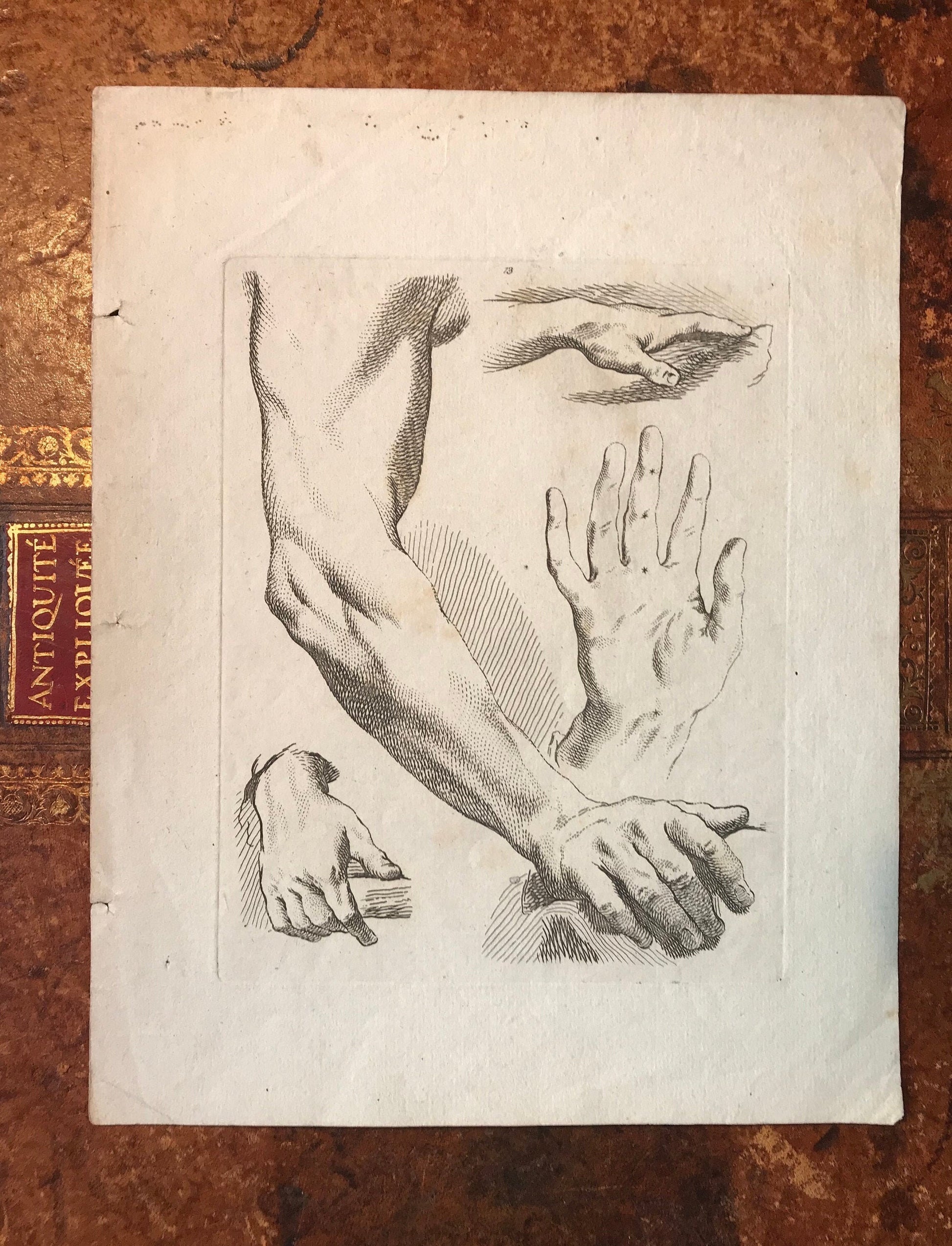 An Engraving from The ‘Nouvelle Methode Pour Apprendre a Dessiner Sans Maitre”. French. 1740. Size 29 x23 cms