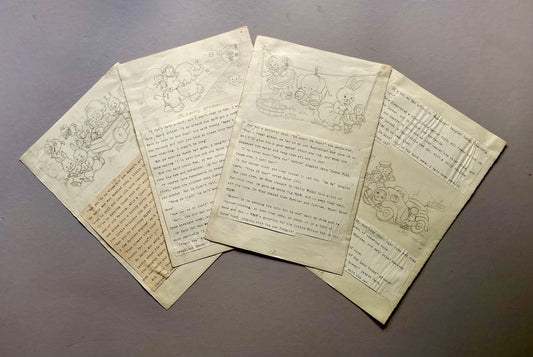 8 Pages of Sketched Images For a Children’s Book ‘A Lovely Dream’. Size: 29 x 19 cms.