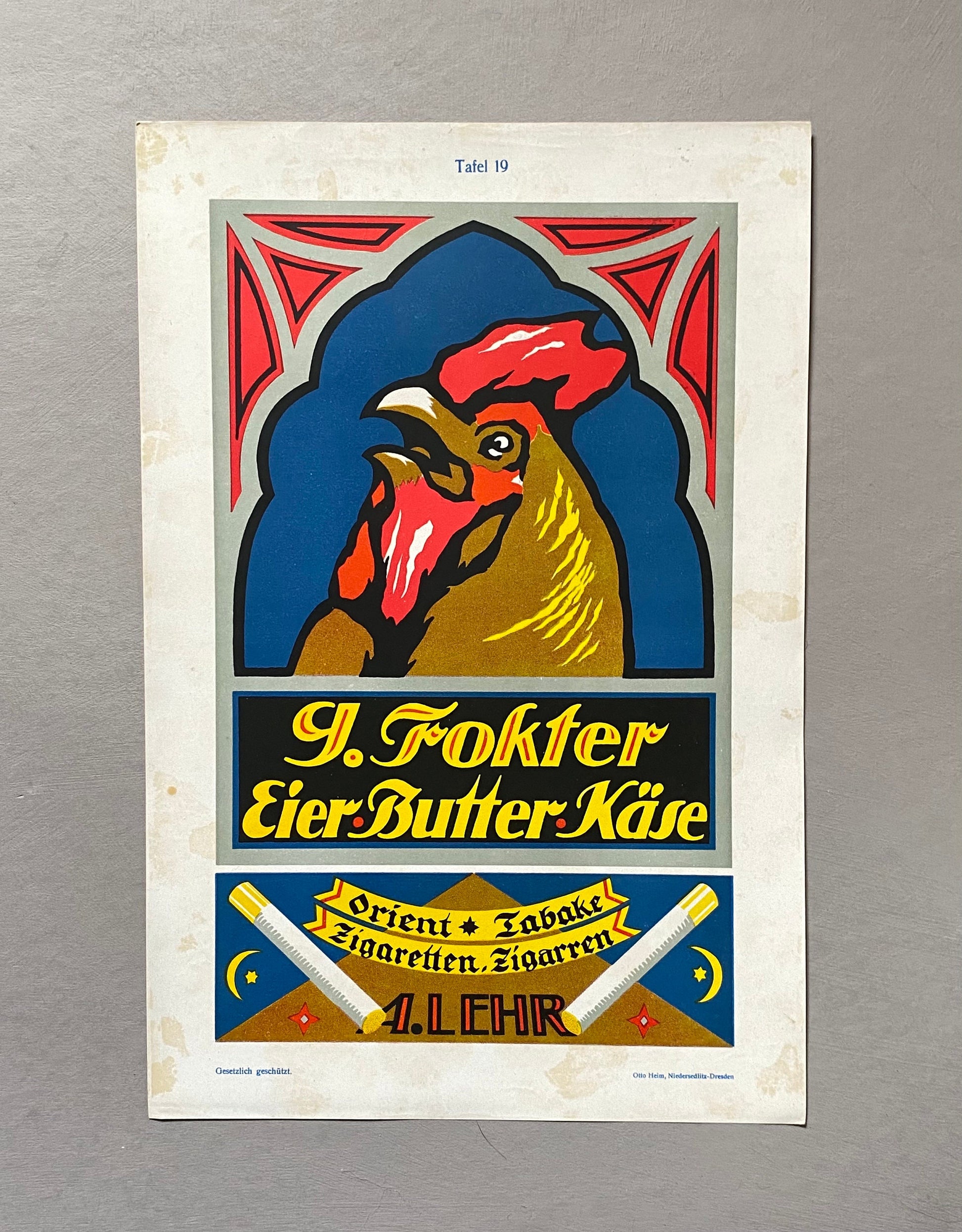 Neue Moderne Firmenshilder. Modern Trademarks. 64 Chromolithographic Plates. German. Published by Karl Lüth. 1909. Size: 35.8x 254 cms.