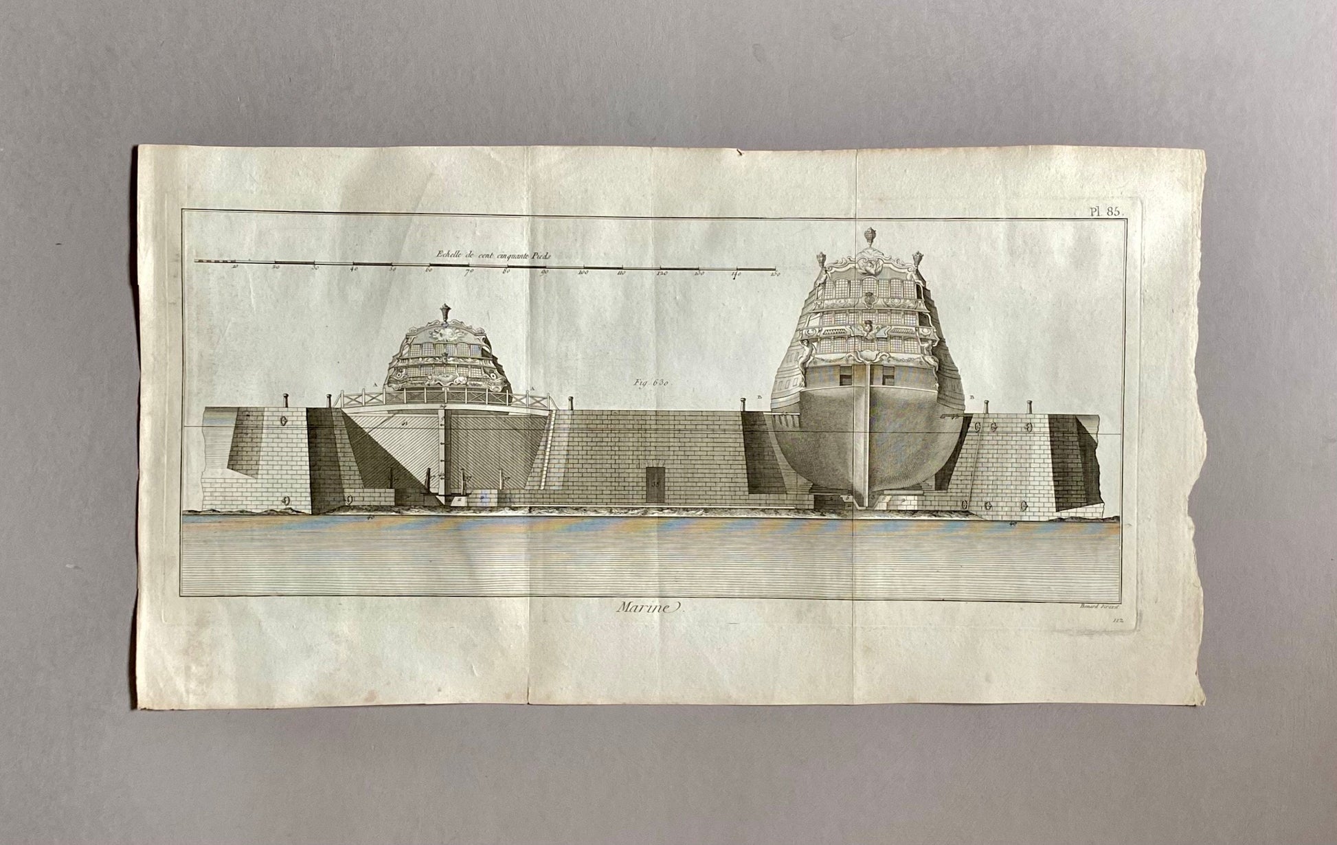 Marine. Ships and Sailing. A Quantity of 102 Black and White Engravings By Bernard Direxet. French. 1780-1830. Largest image: 32 x 59 cms.