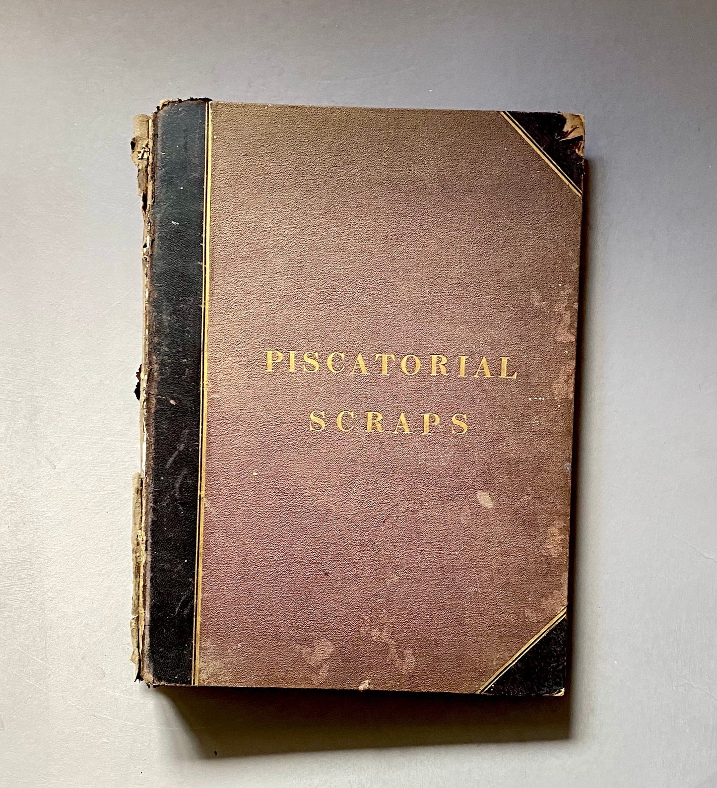 Piscatorial Scraps. An Original Antique Victorian Scrapbook About Fishing. 133 pages. Size: 27 x 37 cms.